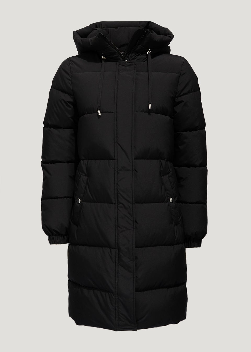 Black Hooded Padded Coat Matalan