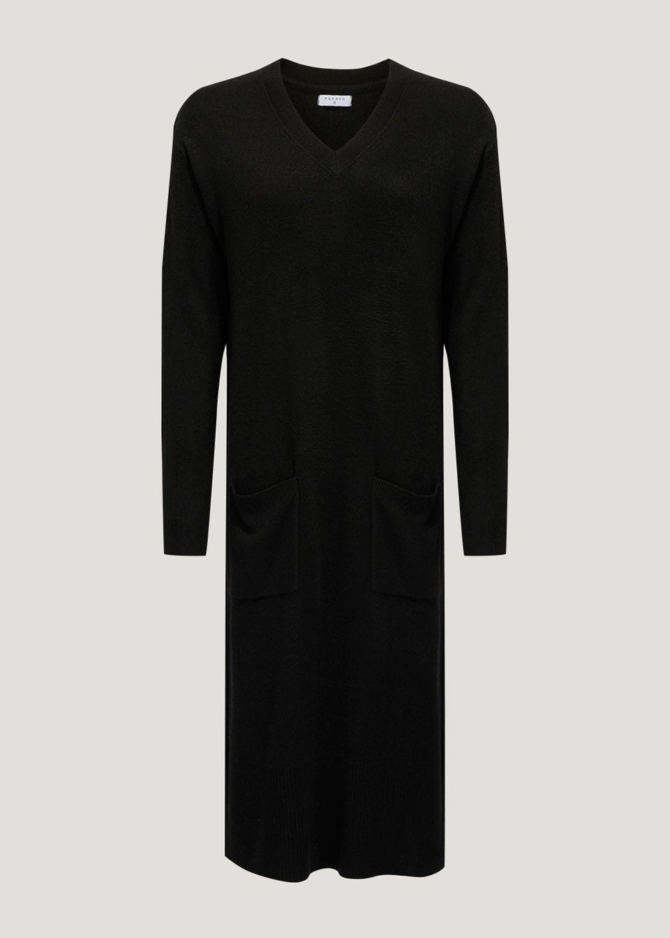 Black Super Soft V-Neck Dress