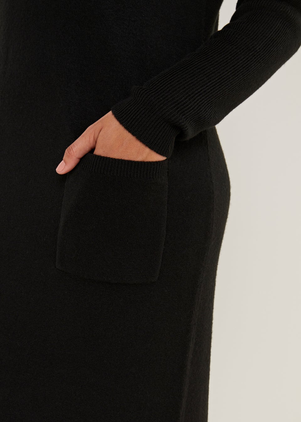 Black Super Soft V-Neck Dress