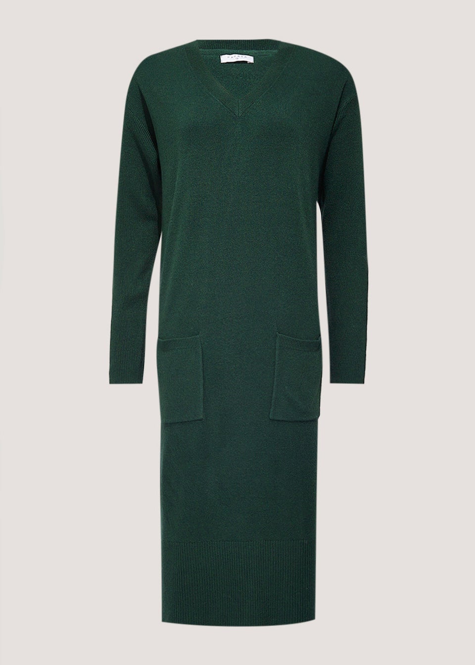 Green Super Soft V-Neck Dress