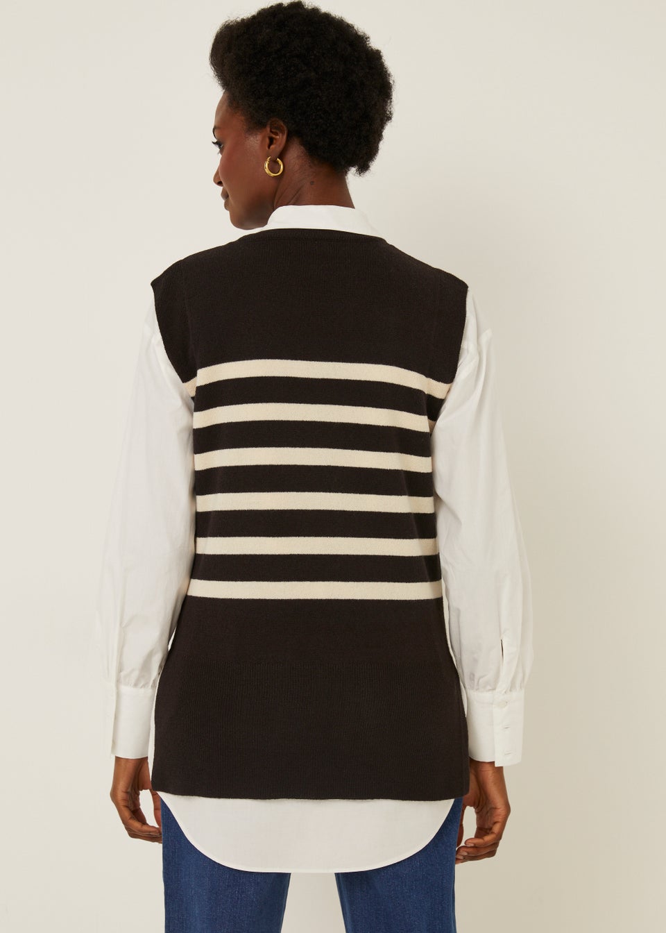 Black & White Stripe Super Soft Tabard