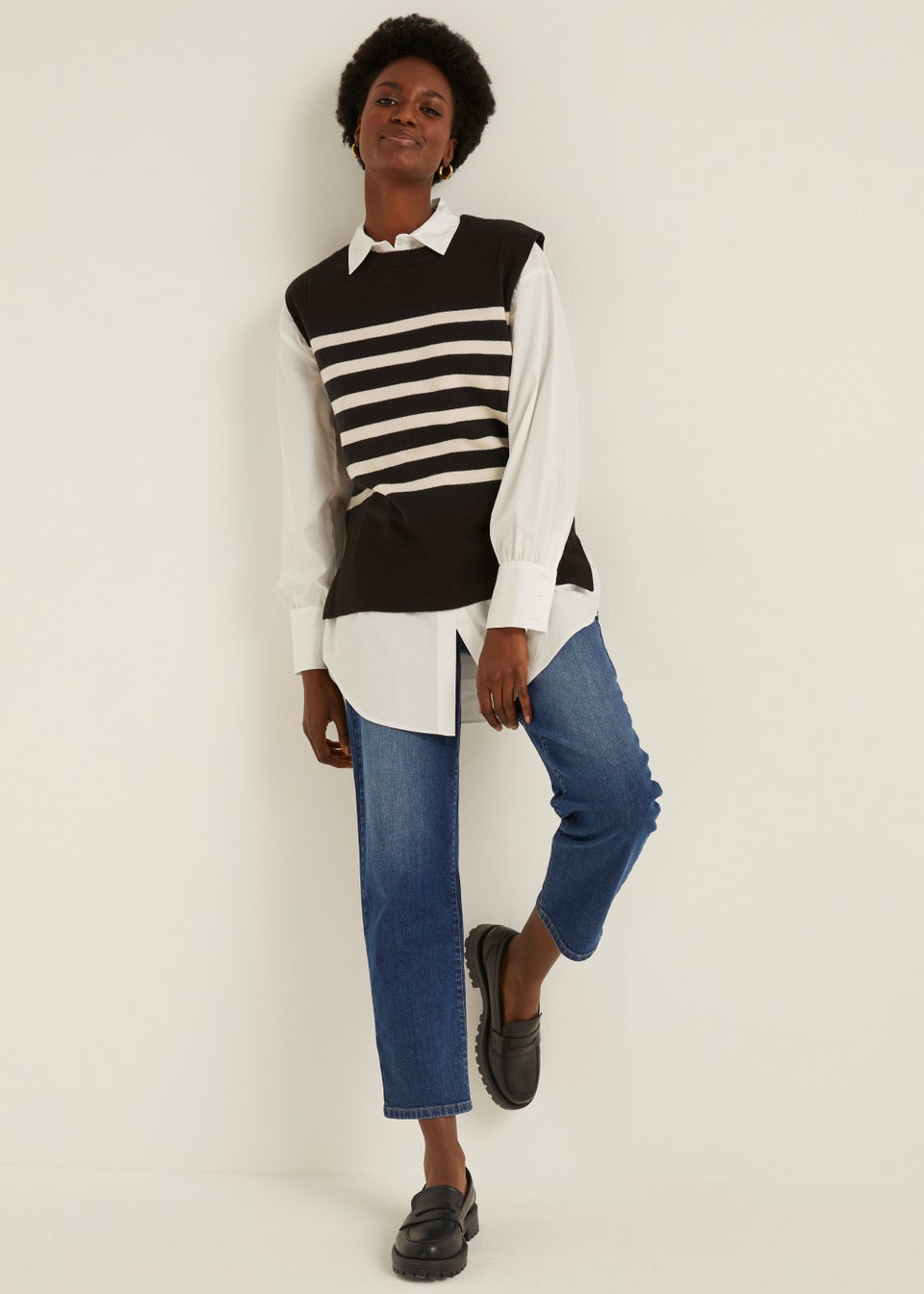 Black & White Stripe Super Soft Tabard