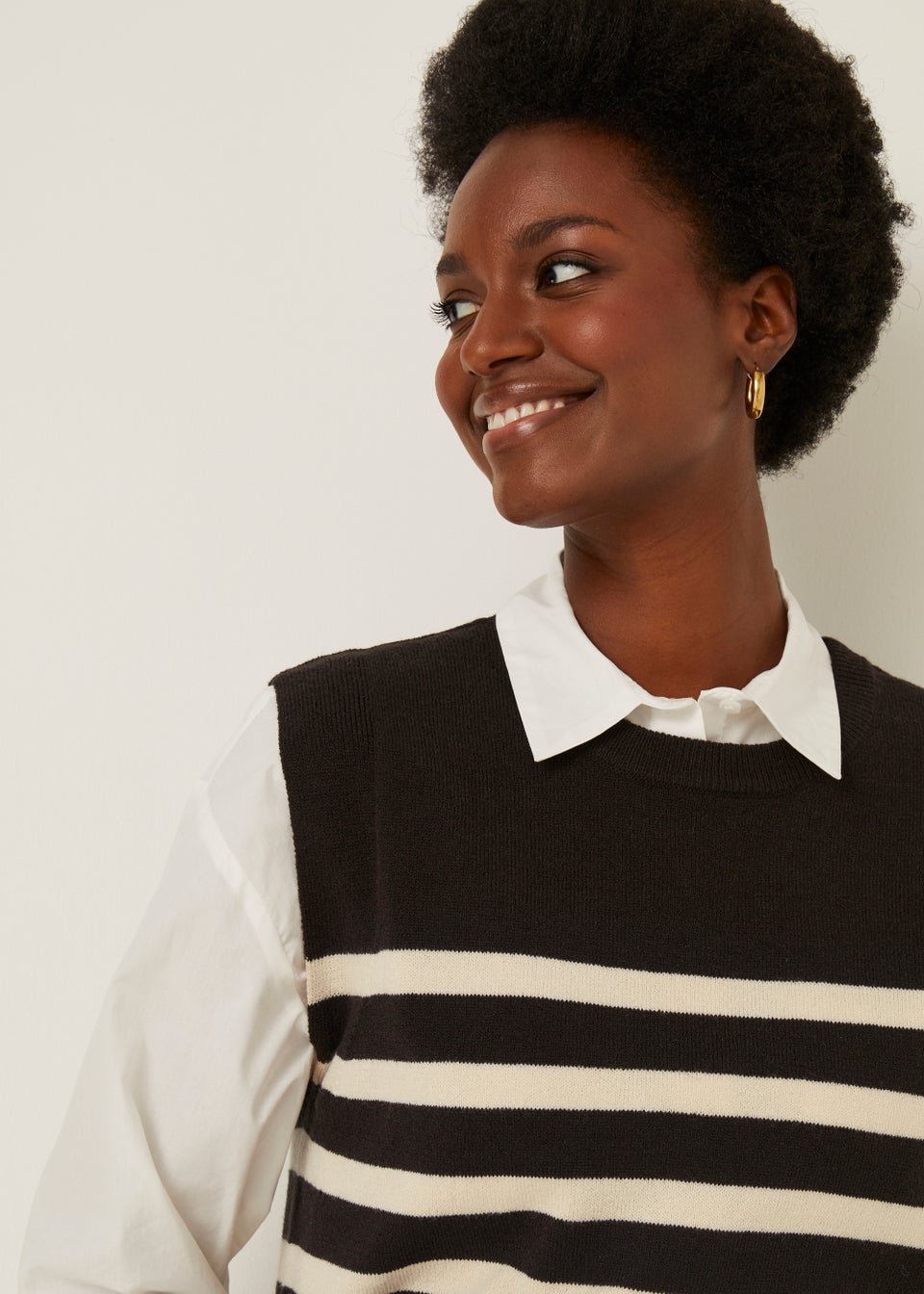 Black & White Stripe Super Soft Tabard