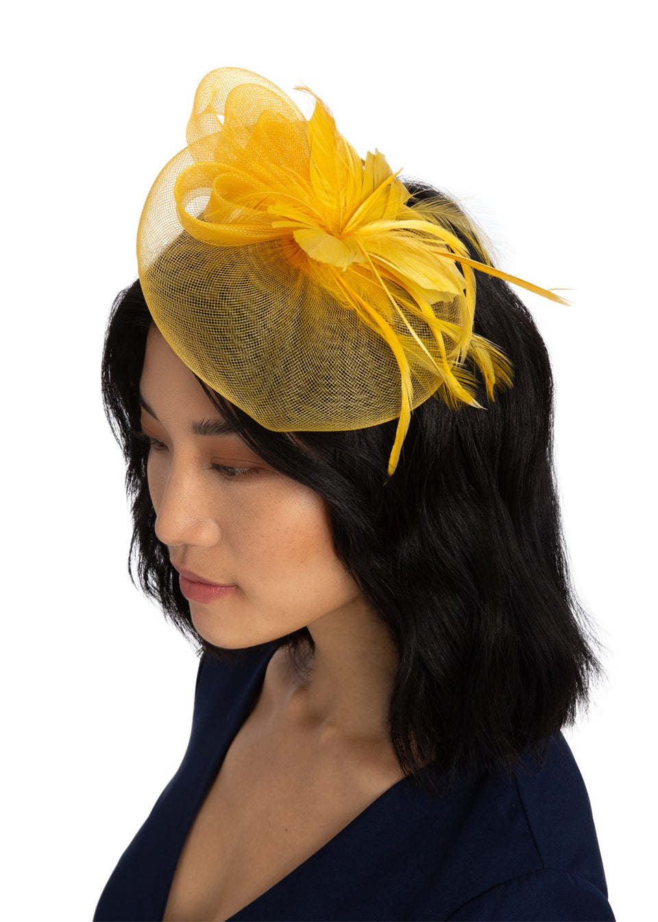 Mustard Oversized Disk Heaband Fascinator