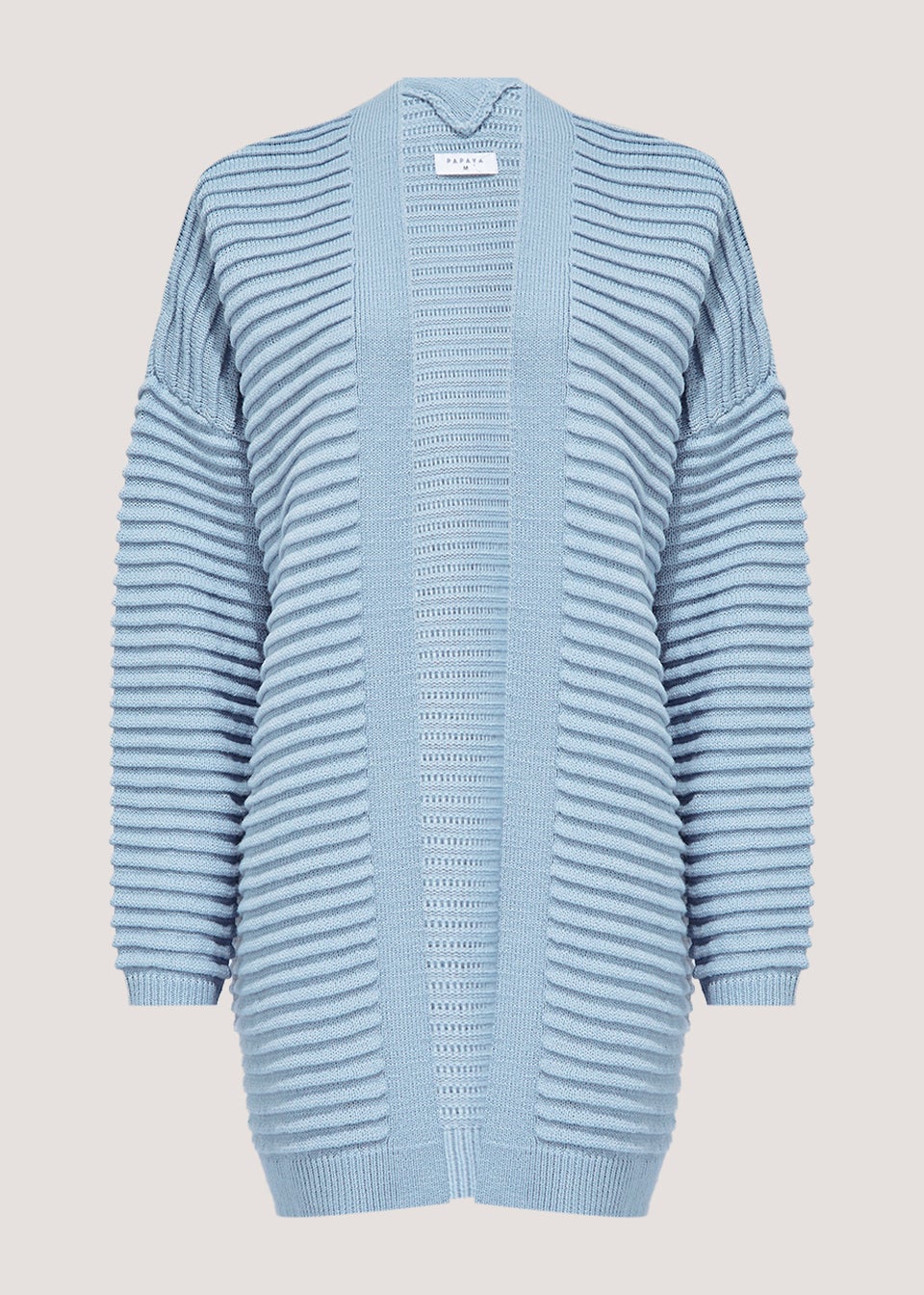 Light Blue Ripple Stitch Cardigan