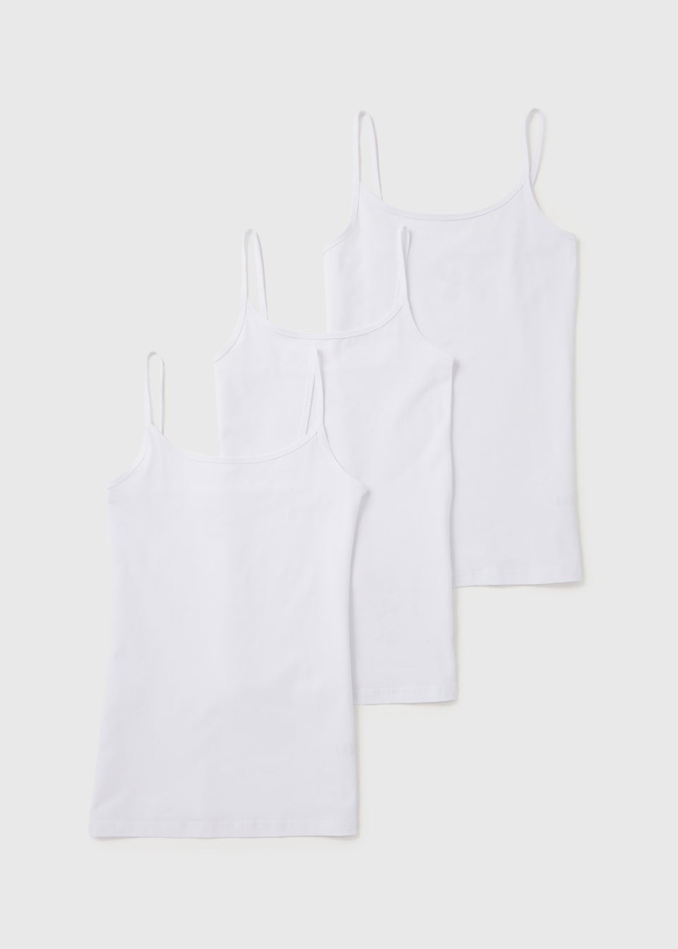 3 Pack White Essential Cami Tops
