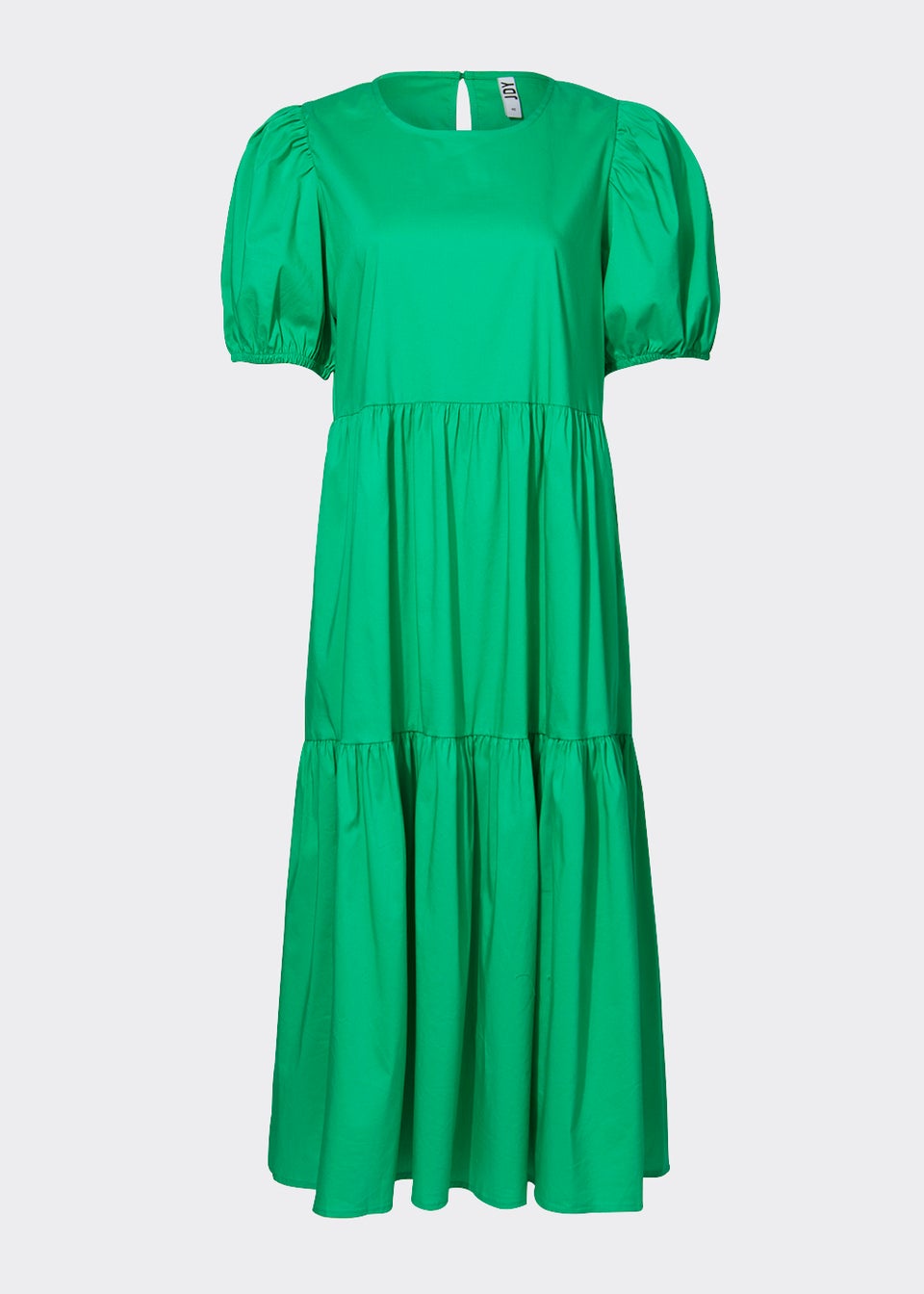 JDY Green Woven Tiered Midi Dress - Matalan