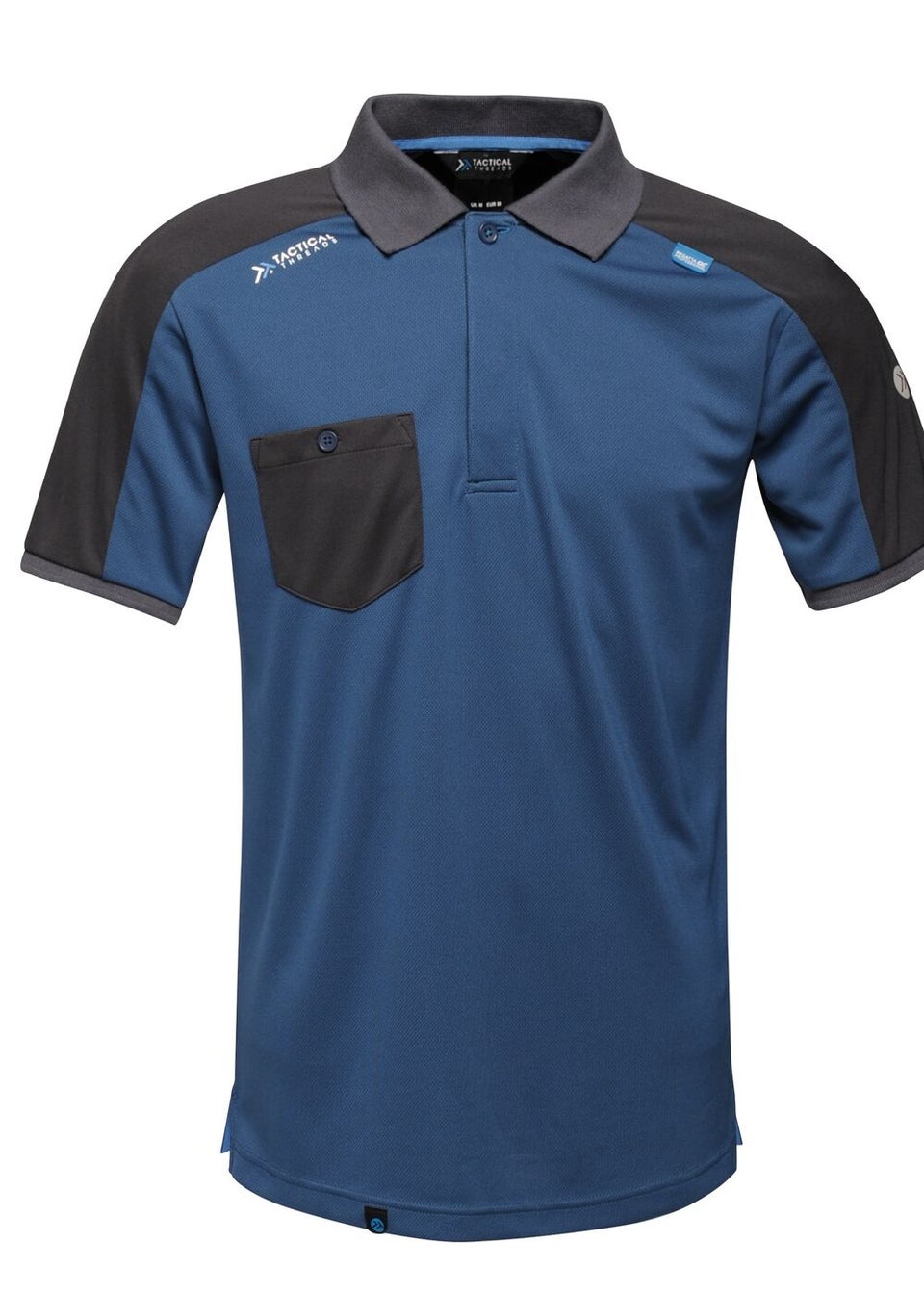 Regatta Blue Offensive Moisture Wicking Polo Shirt