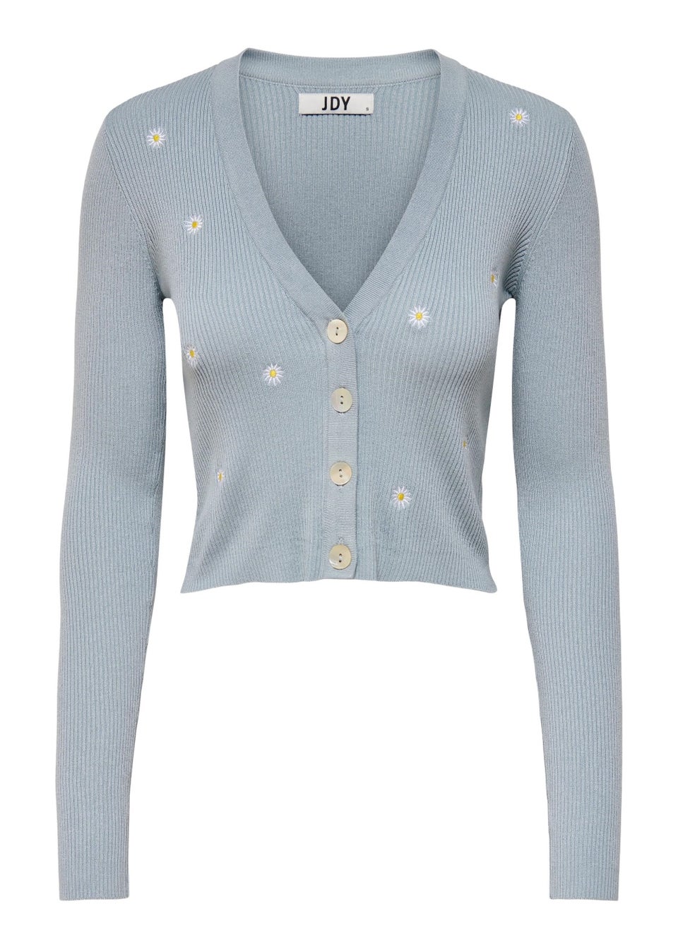 JDY Blue Embroidered Cardigan