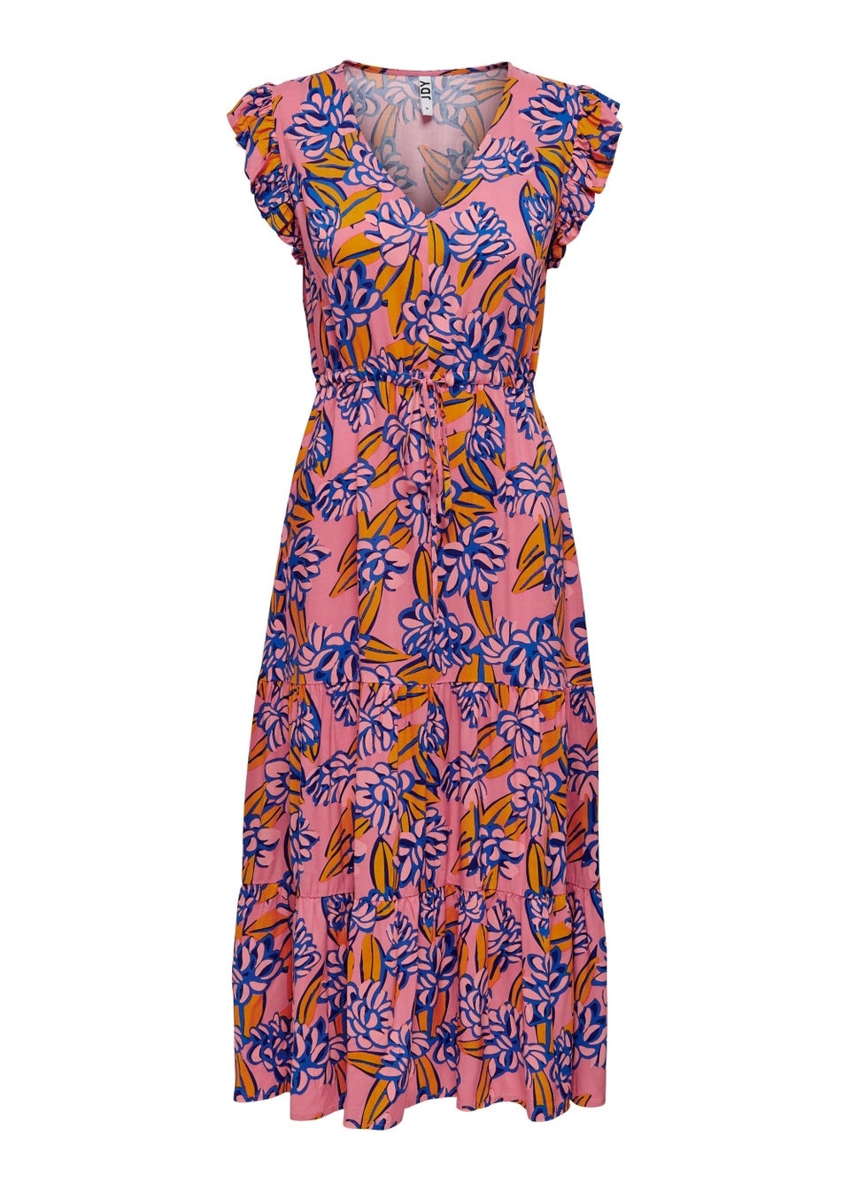 JDY Starr Floral Frill Midi Dress