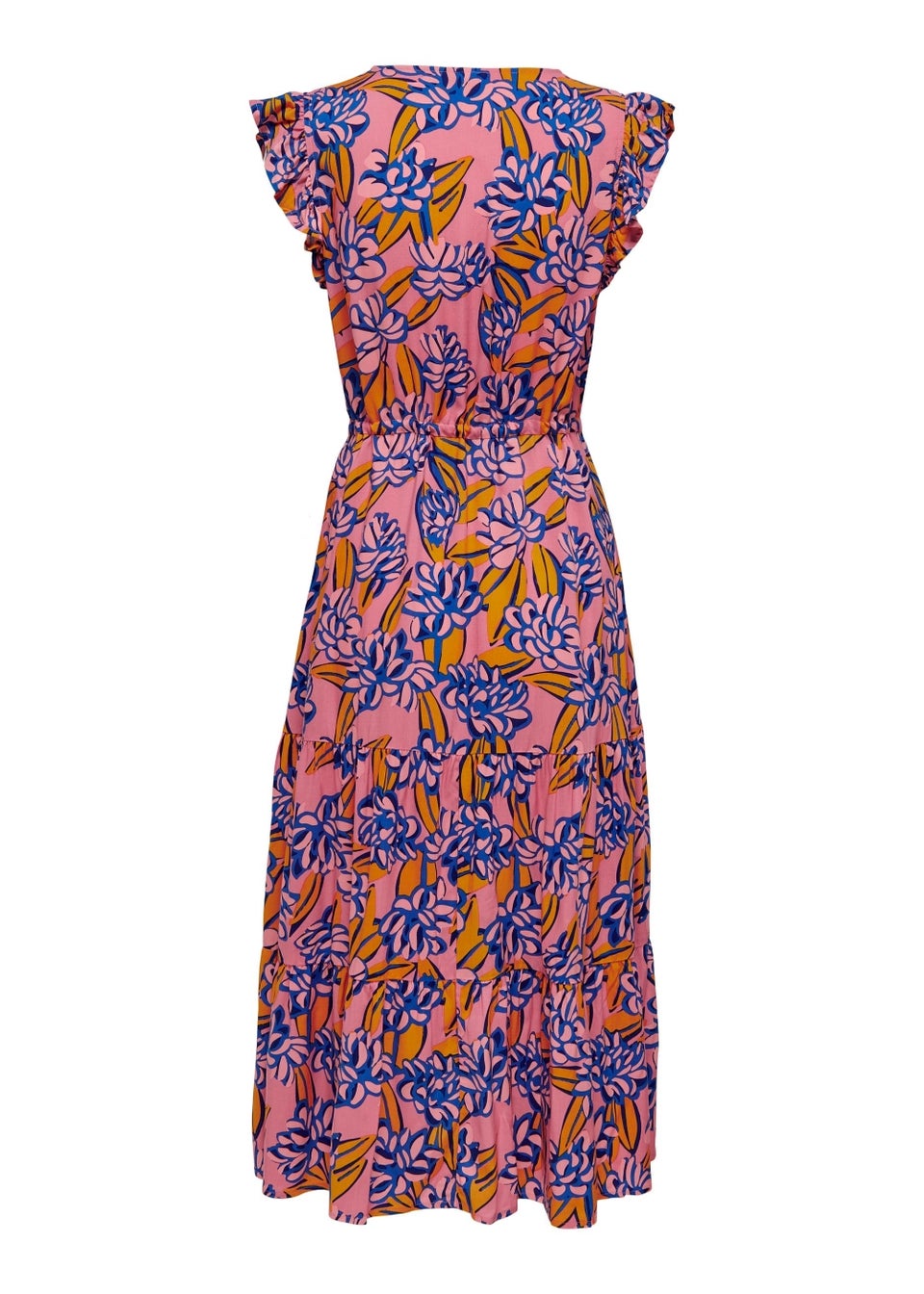 JDY Starr Floral Frill Midi Dress