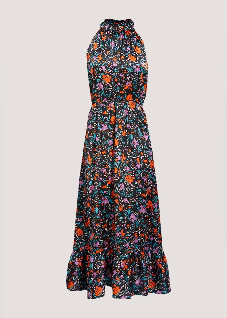 JDY Britney Black Floral Halter Dress
