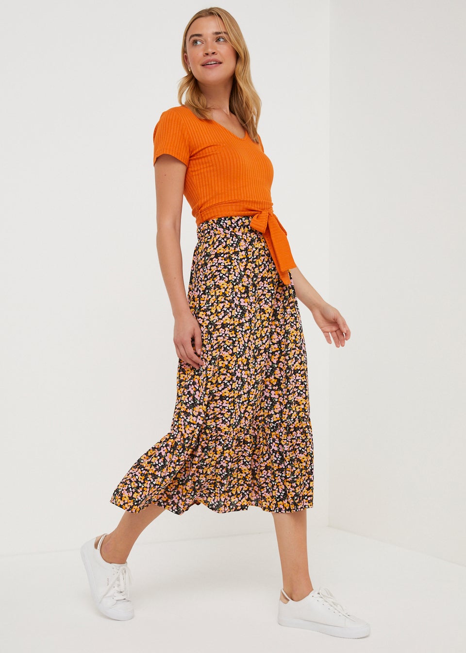 Jdy floral midi skirt 2025