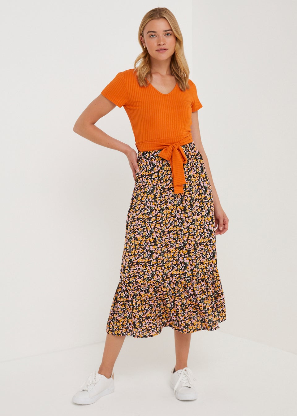 Matalan floral deals midi skirt