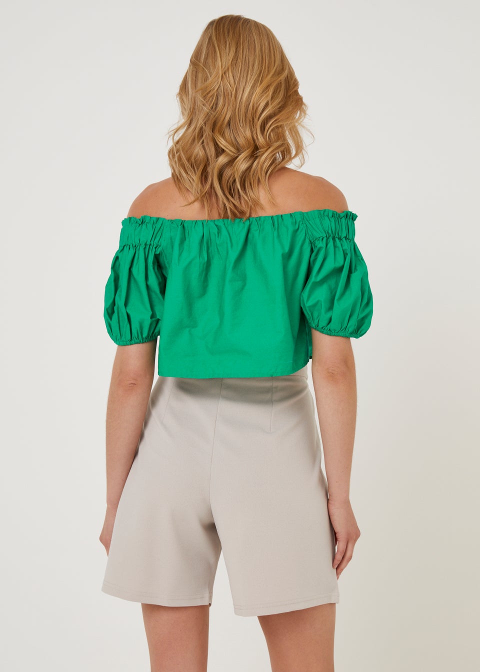 Green bardot top deals