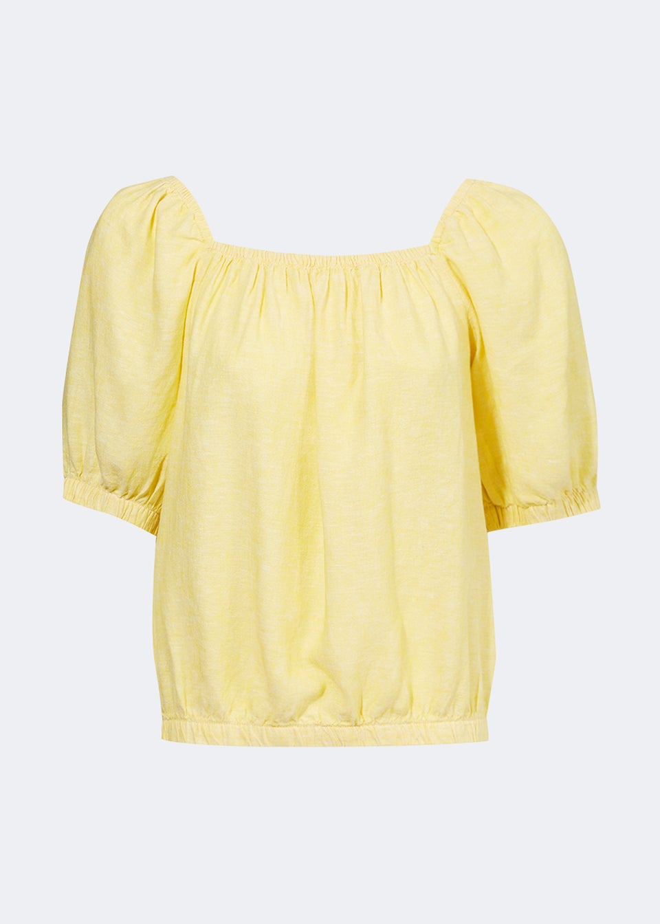 Yellow Linen Blend Co-Ord Top
