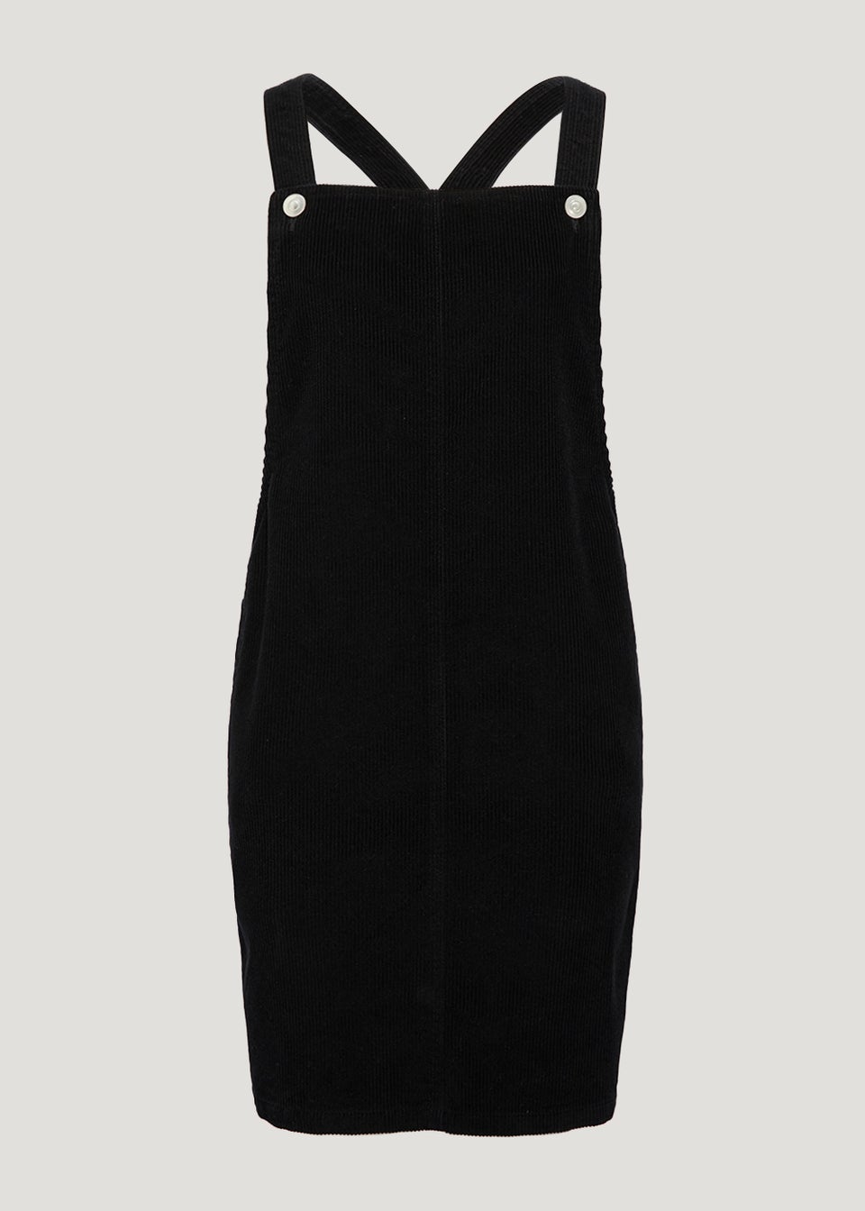 Black Cord Pinafore Dress
