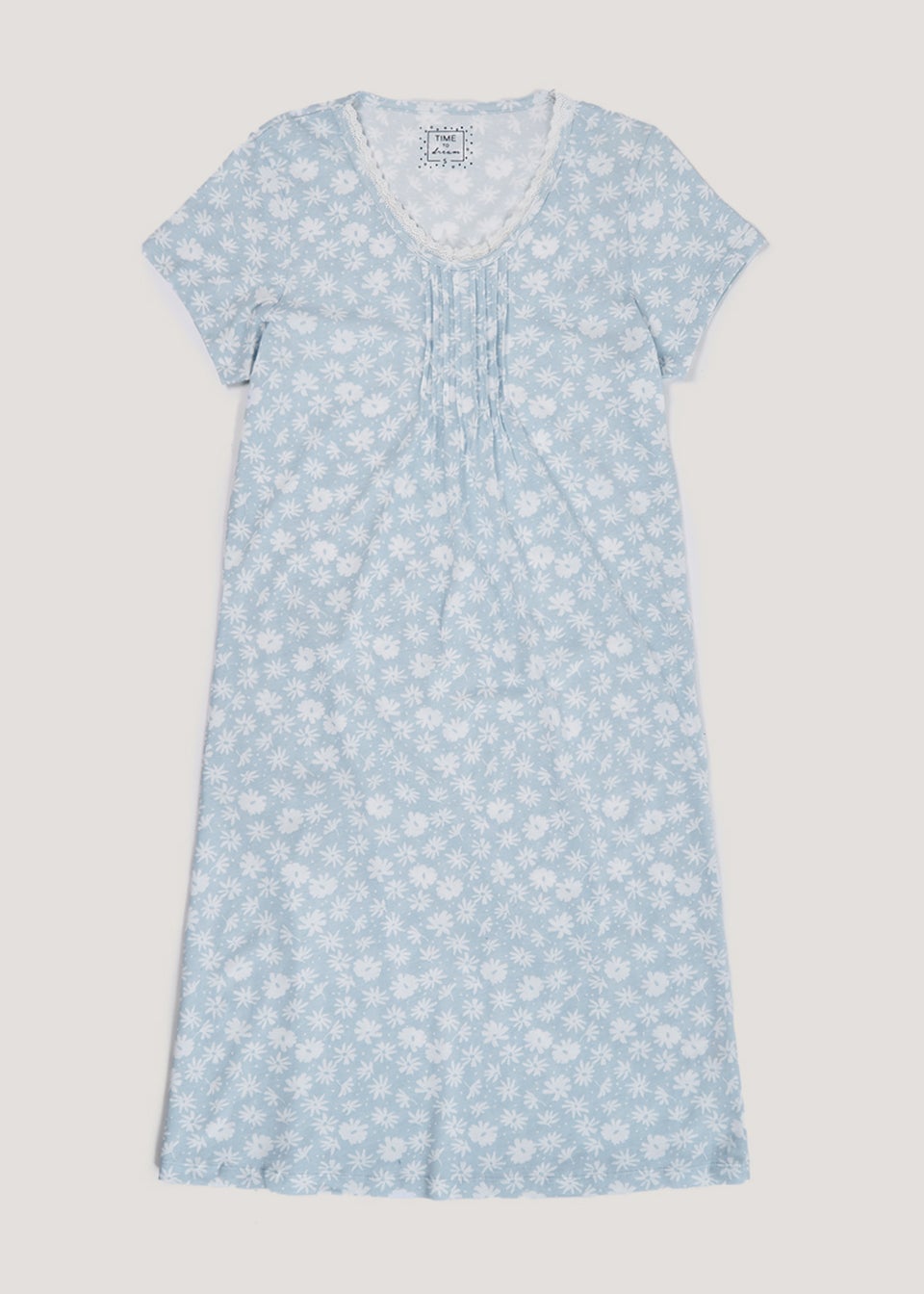 Blue Daisy Print Lace Nightie