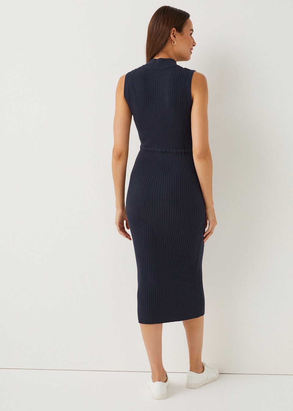 Et Vous Navy Knitted Midi Dress