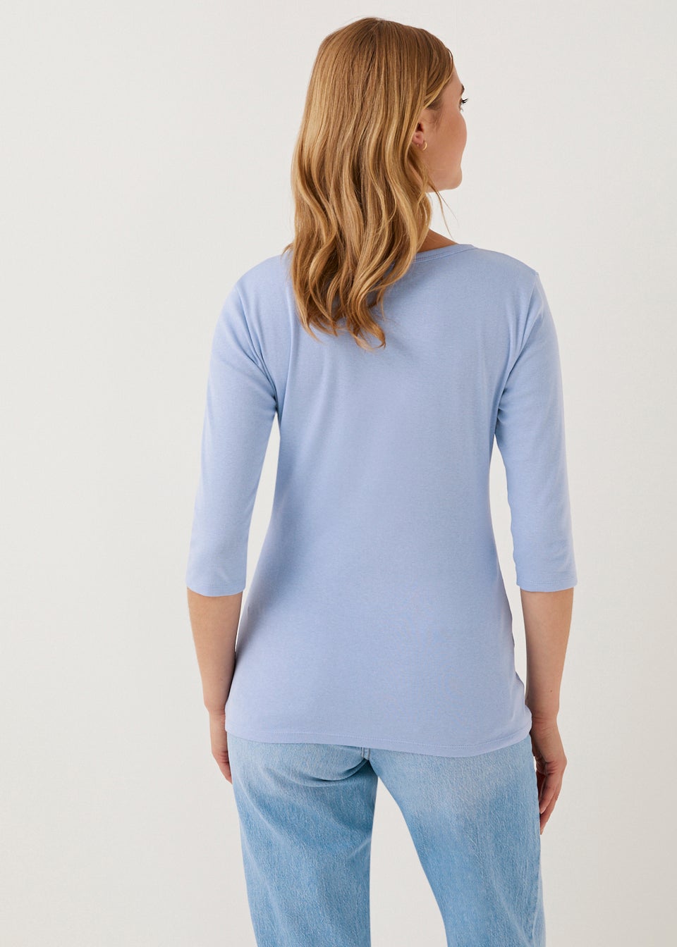 Blue Essential 3/4 Sleeve T-Shirt