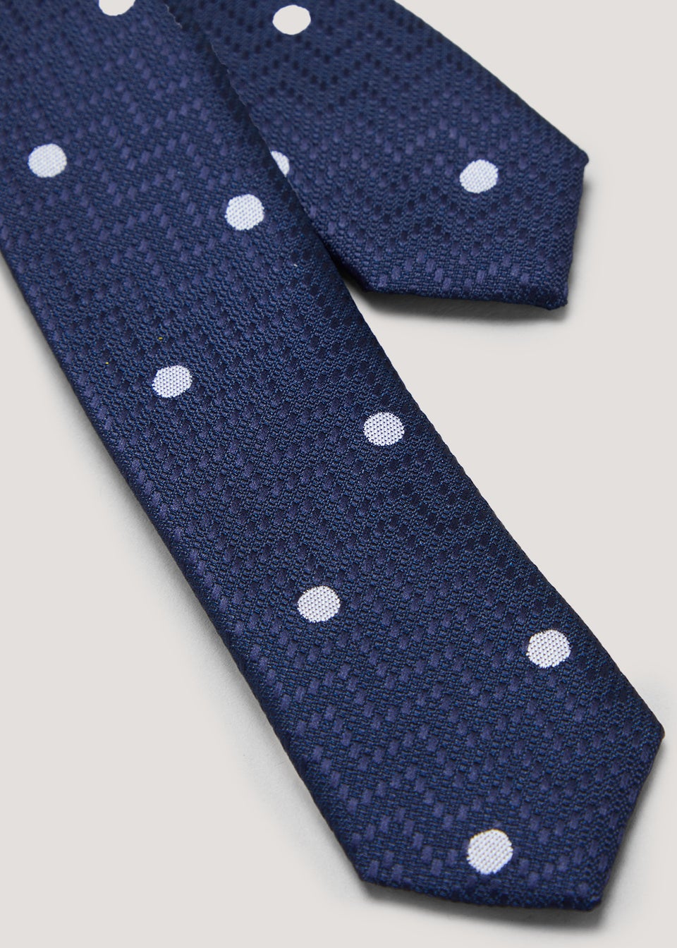 Boys Navy Polka Dot Tie (3-7yrs)