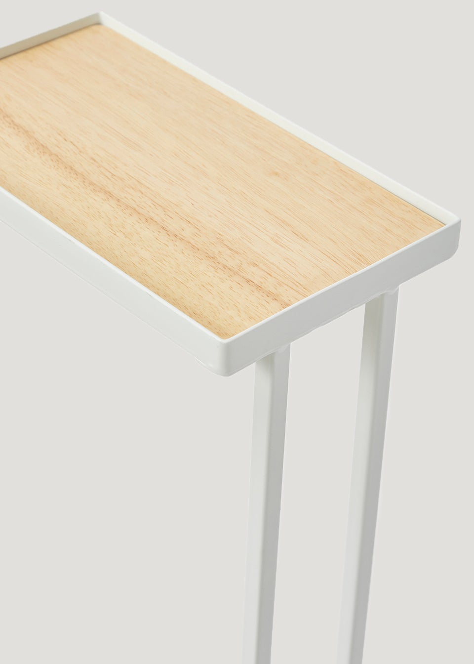 White Metal Bathroom Side Table 73.5cm x 23cm x 13cm