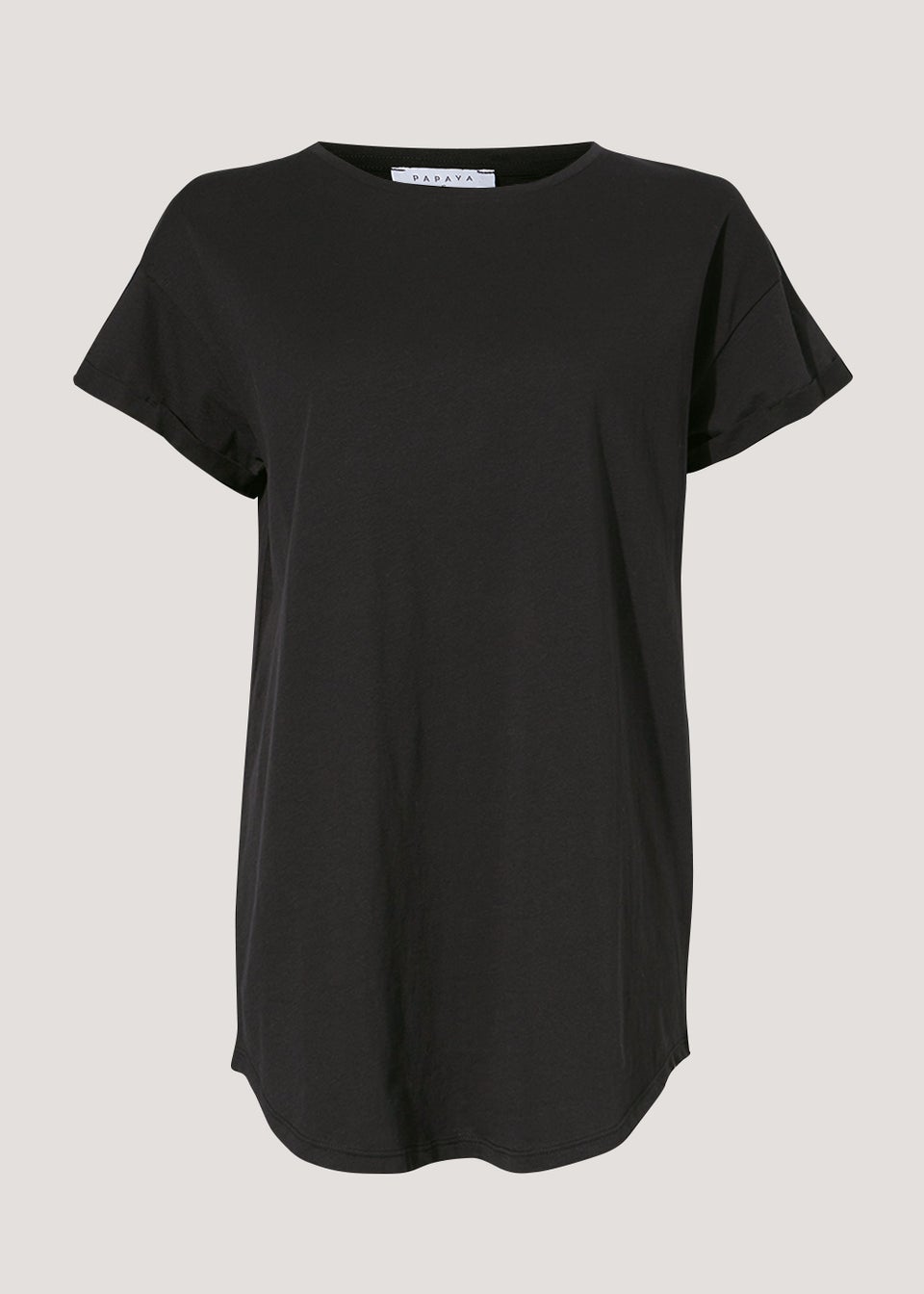 Black Essential Longline T-Shirt