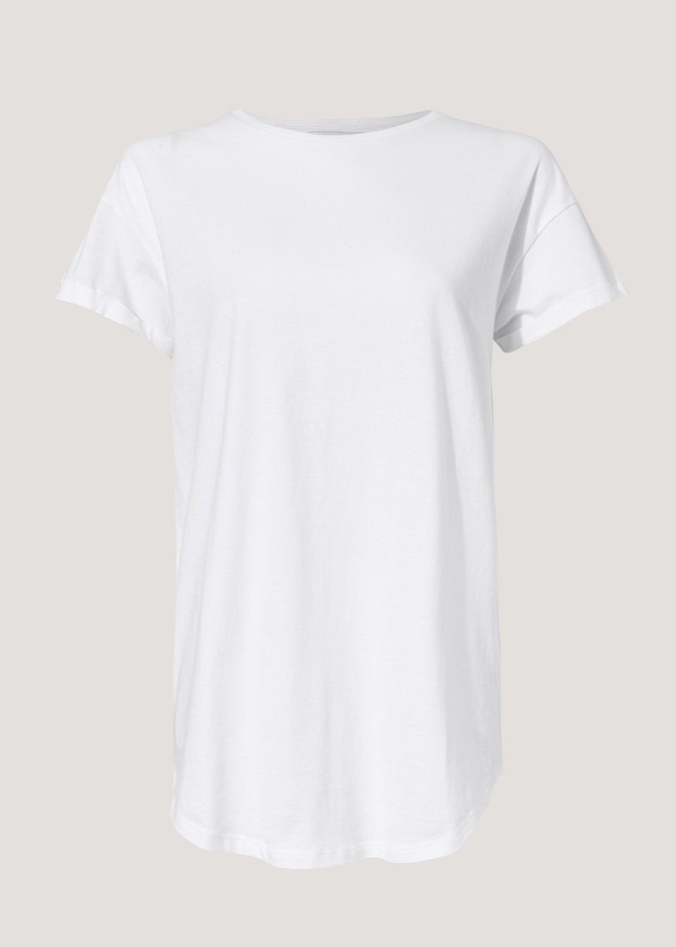White Essential Longline T-Shirt