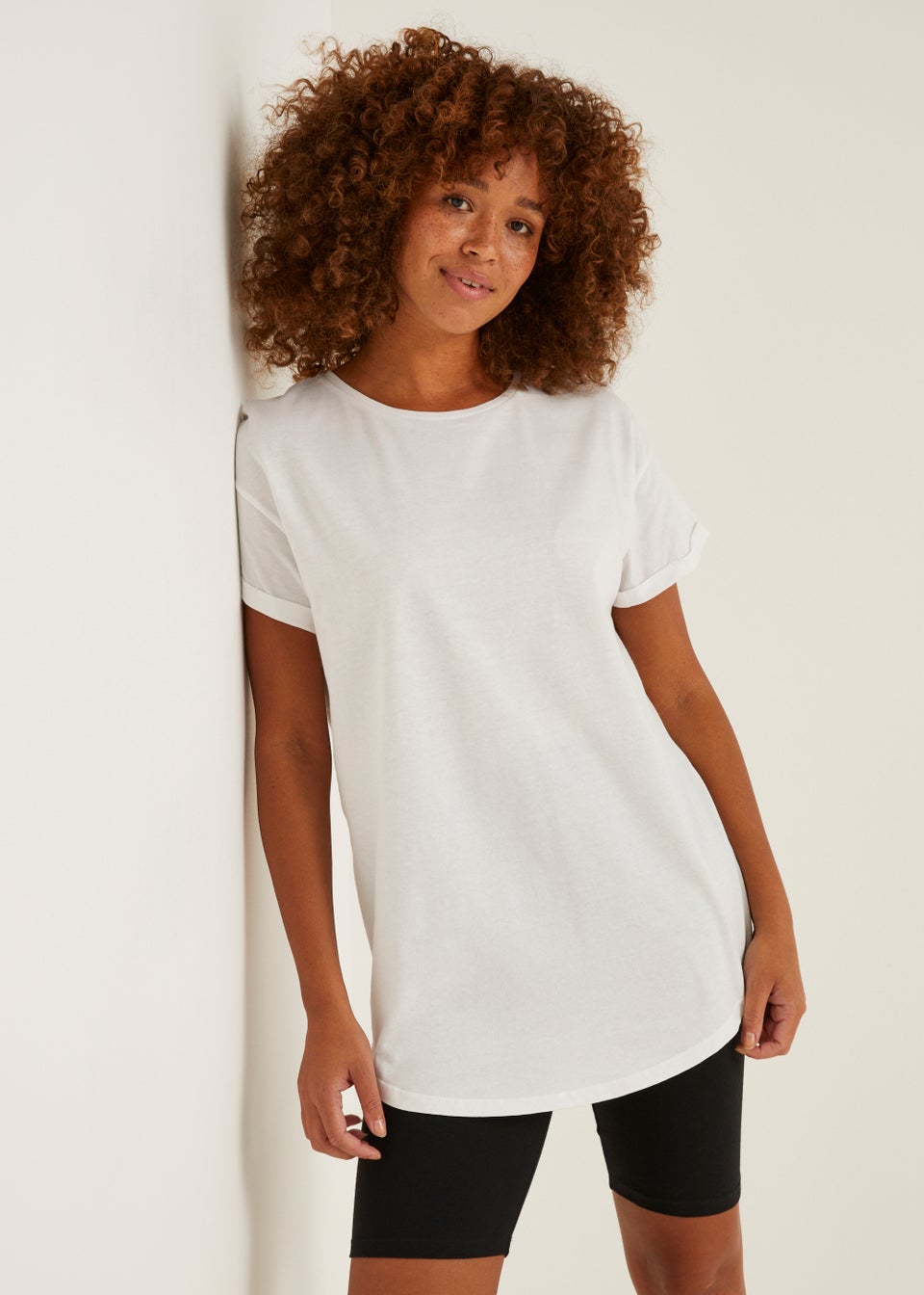 White Essential Longline T-Shirt