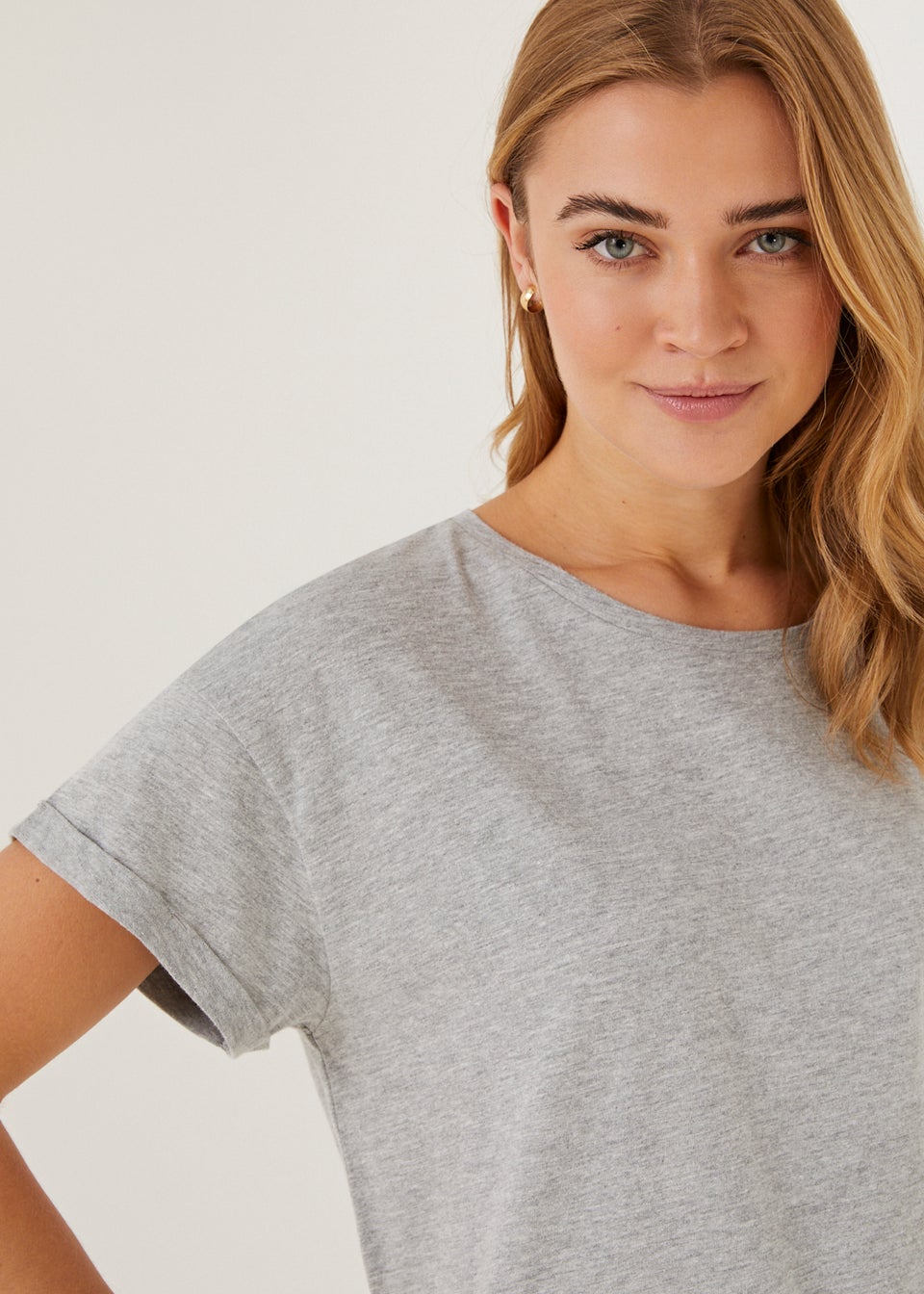 Grey Longline Essential T-Shirt