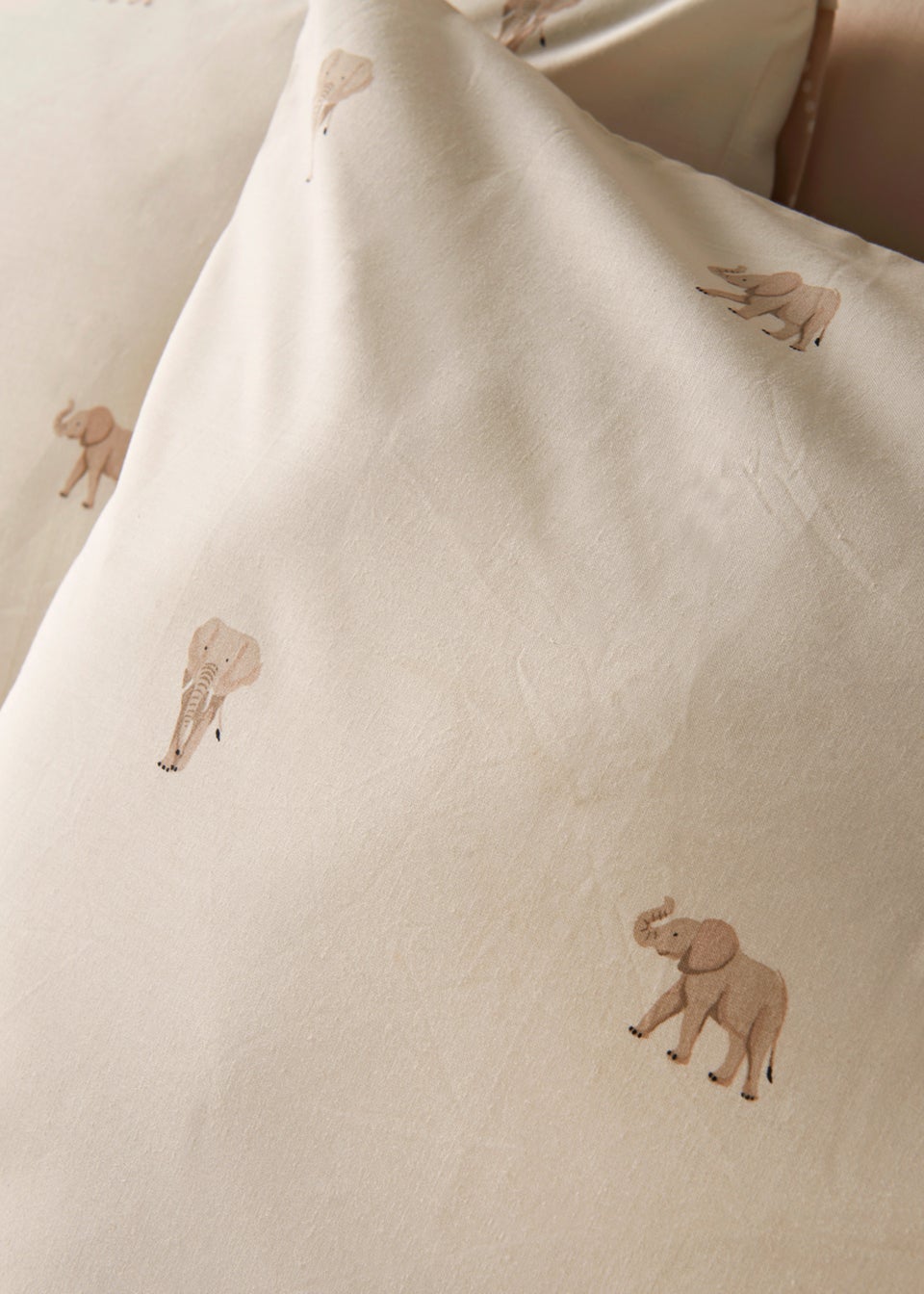 Natural Elephant Print Duvet Cover