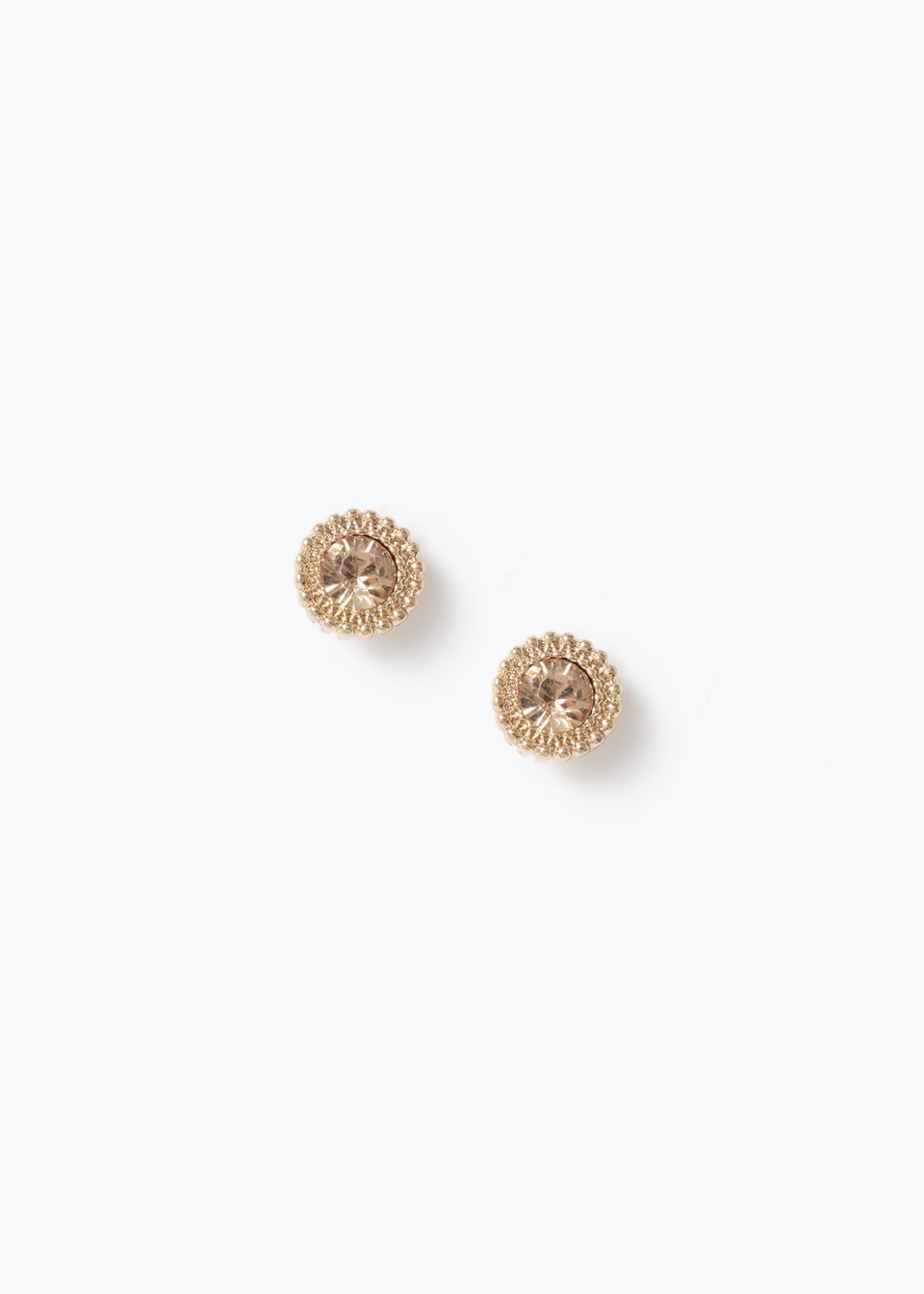 Pink Gold Stud Earrings