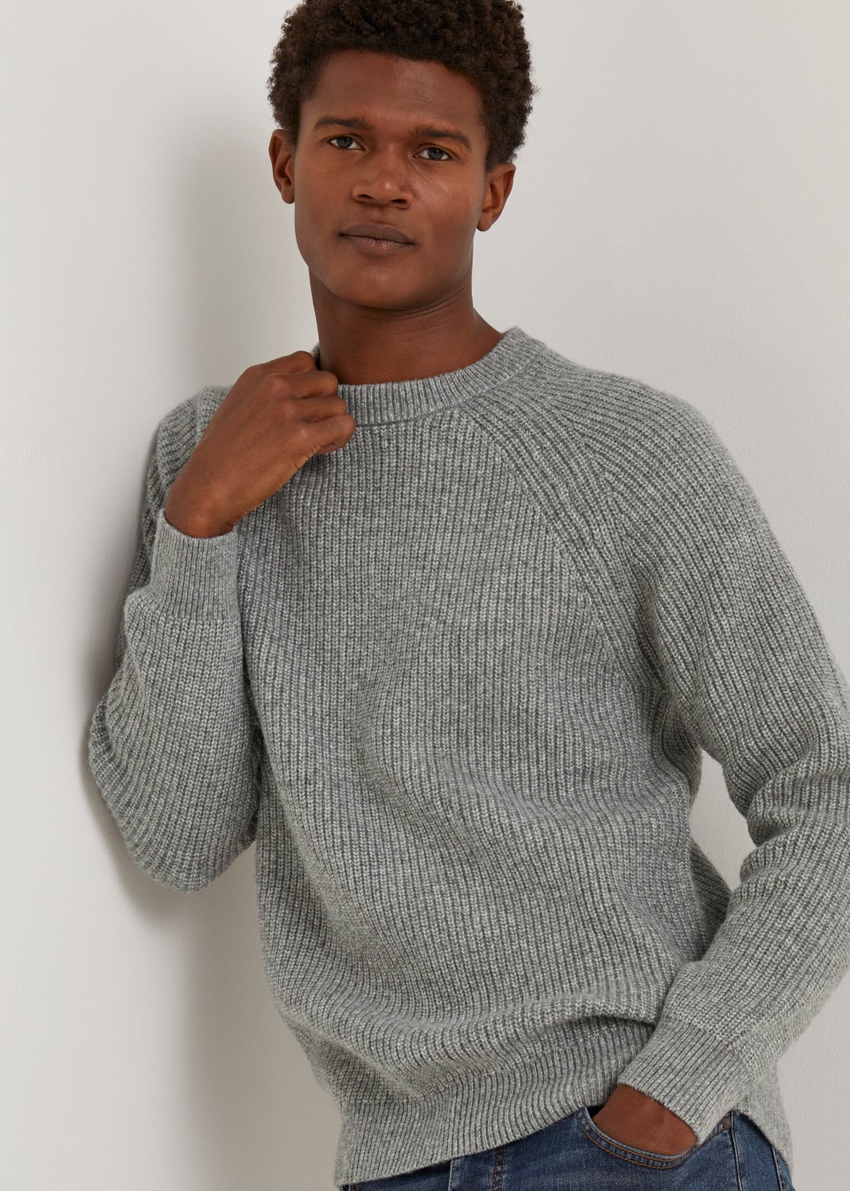 Grey Crew Neck Jumper