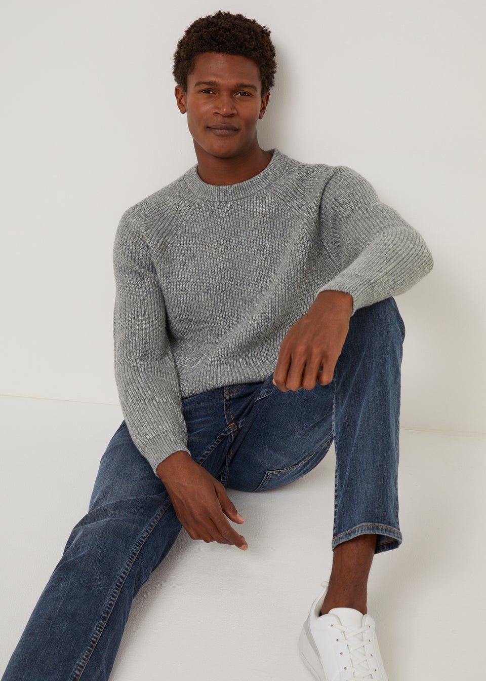 Grey Crew Neck Jumper