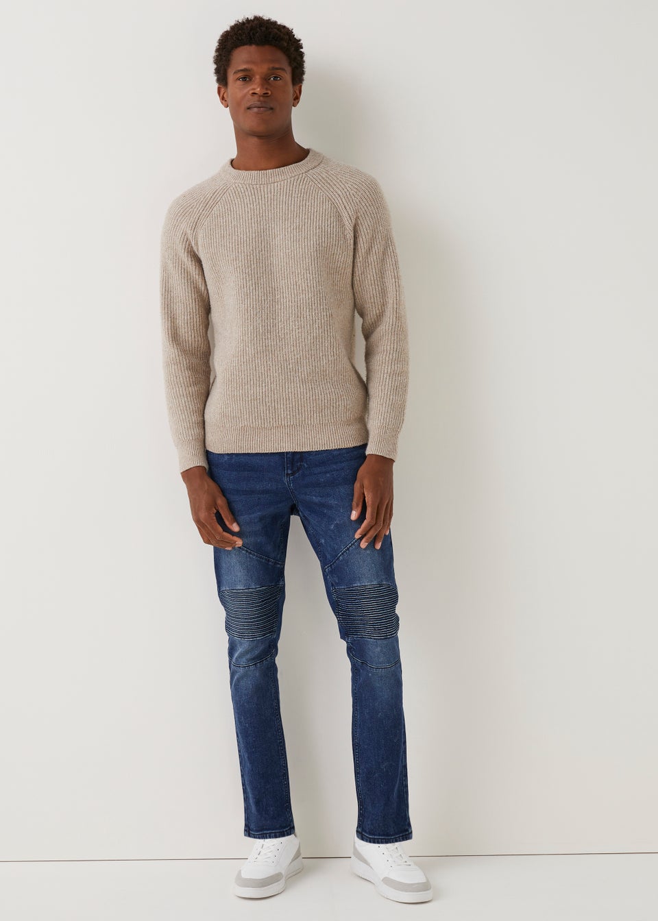 Ecru Ribbed Jumper