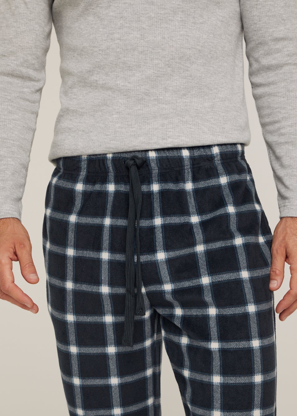 Navy Microfleece Pyjama Bottoms