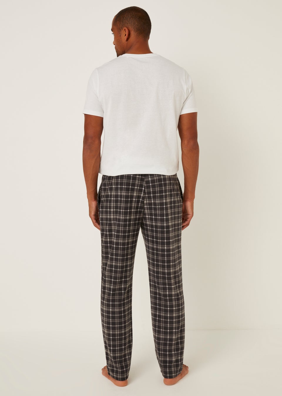 Charcoal Check Microfleece Pyjama Bottoms