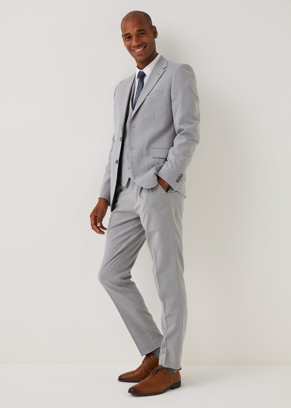 Taylor & Wright Lewis Grey Slim Fit Suit Jacket - Matalan