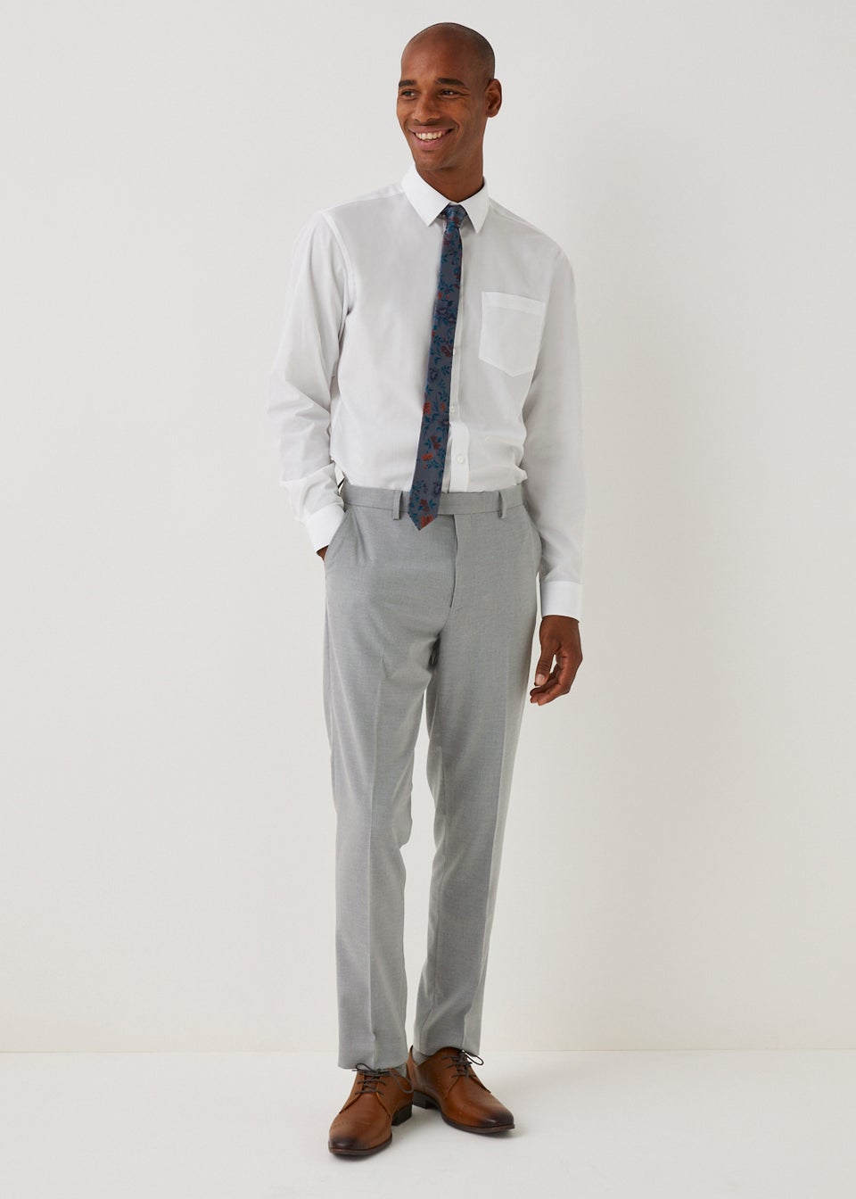 Taylor & Wright Lewis Grey Slim Fit Suit Trousers