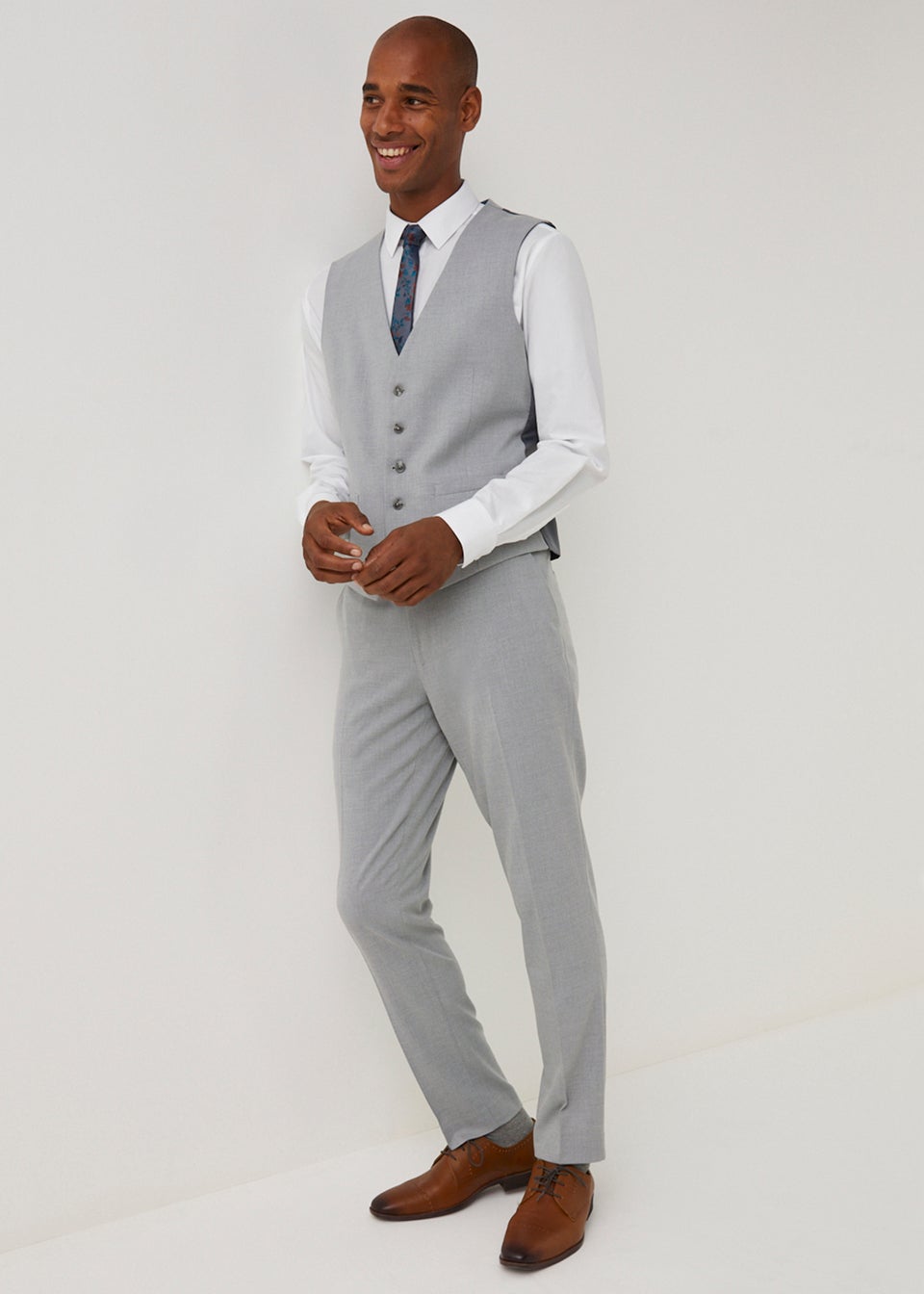 Taylor & Wright Lewis Grey Slim Fit Suit Trousers