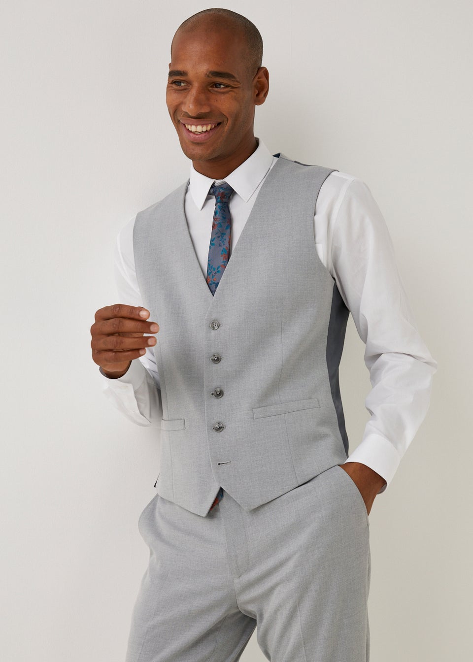 Taylor & Wright Lewis Grey Suit Waistcoat