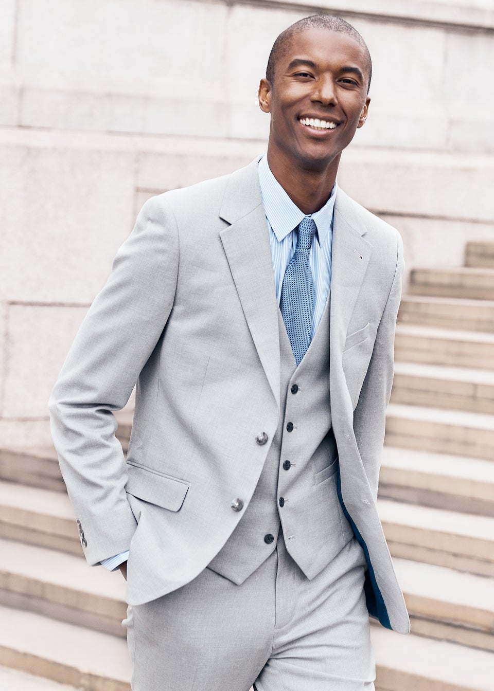 Buy Light Grey Flannel Suit Waistcoat from Next Estonia
