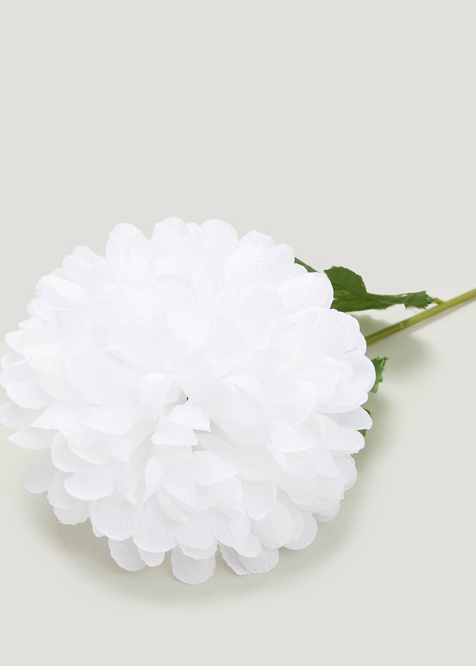 White Pom Flower Single Stem (85cm)