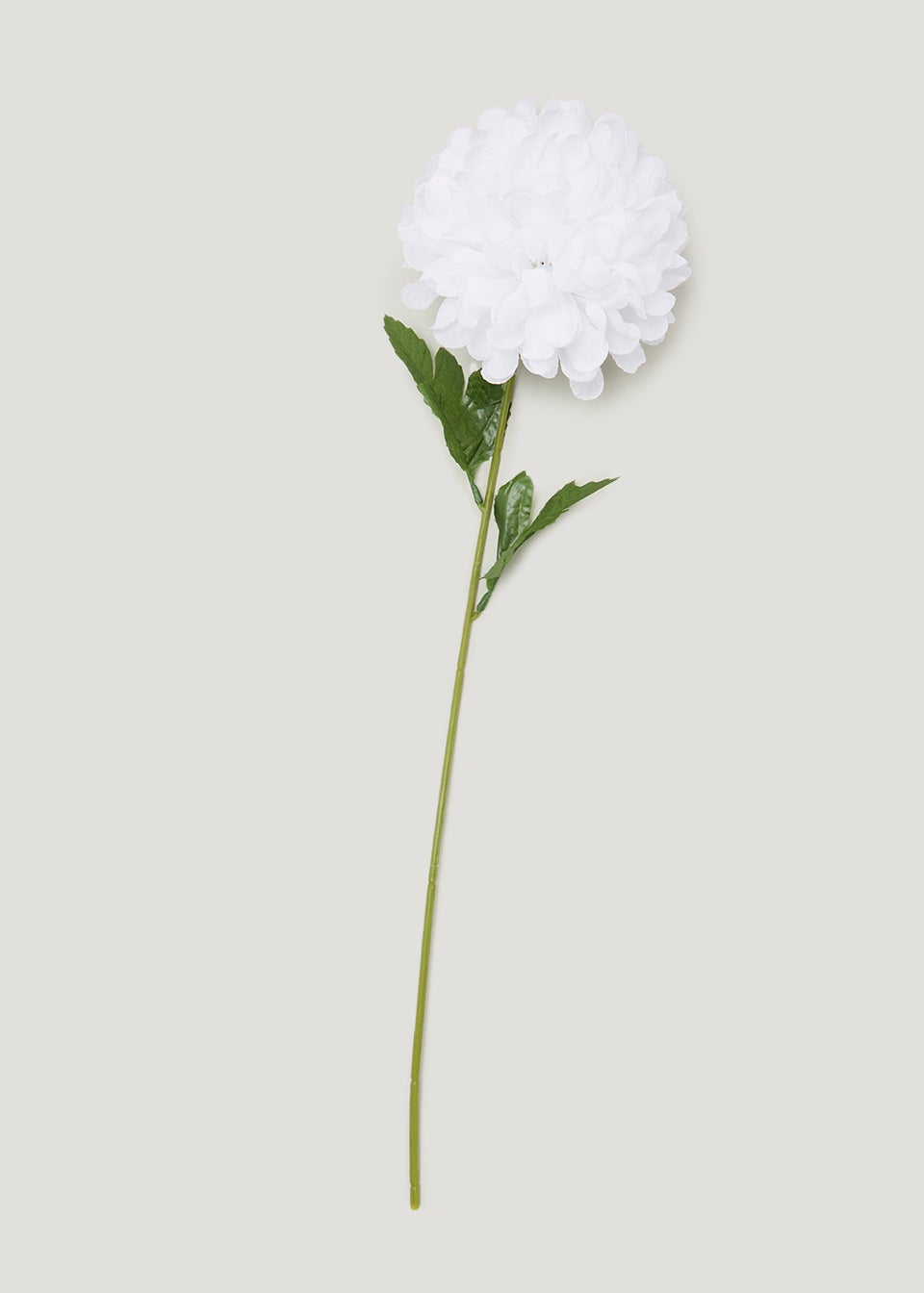 White Pom Flower Single Stem (85cm)
