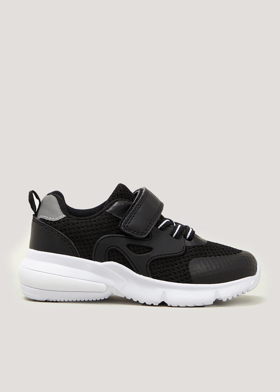 Kids Black Mesh Riptape Trainers (Younger 4-12)