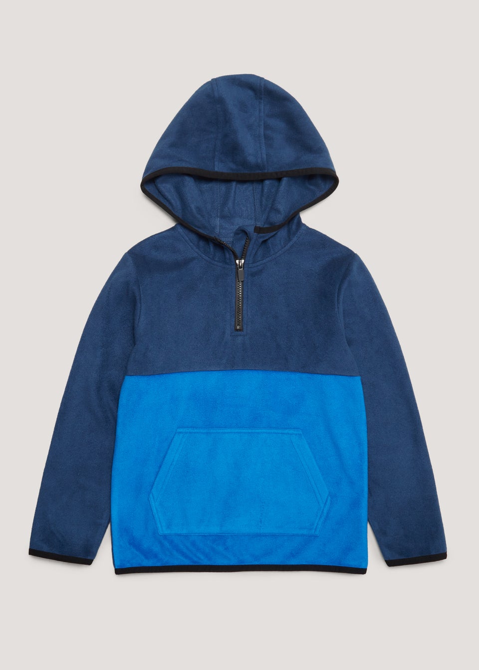 Boys Blue Polar Fleece Half Zip Hoodie 4 13yrs Matalan