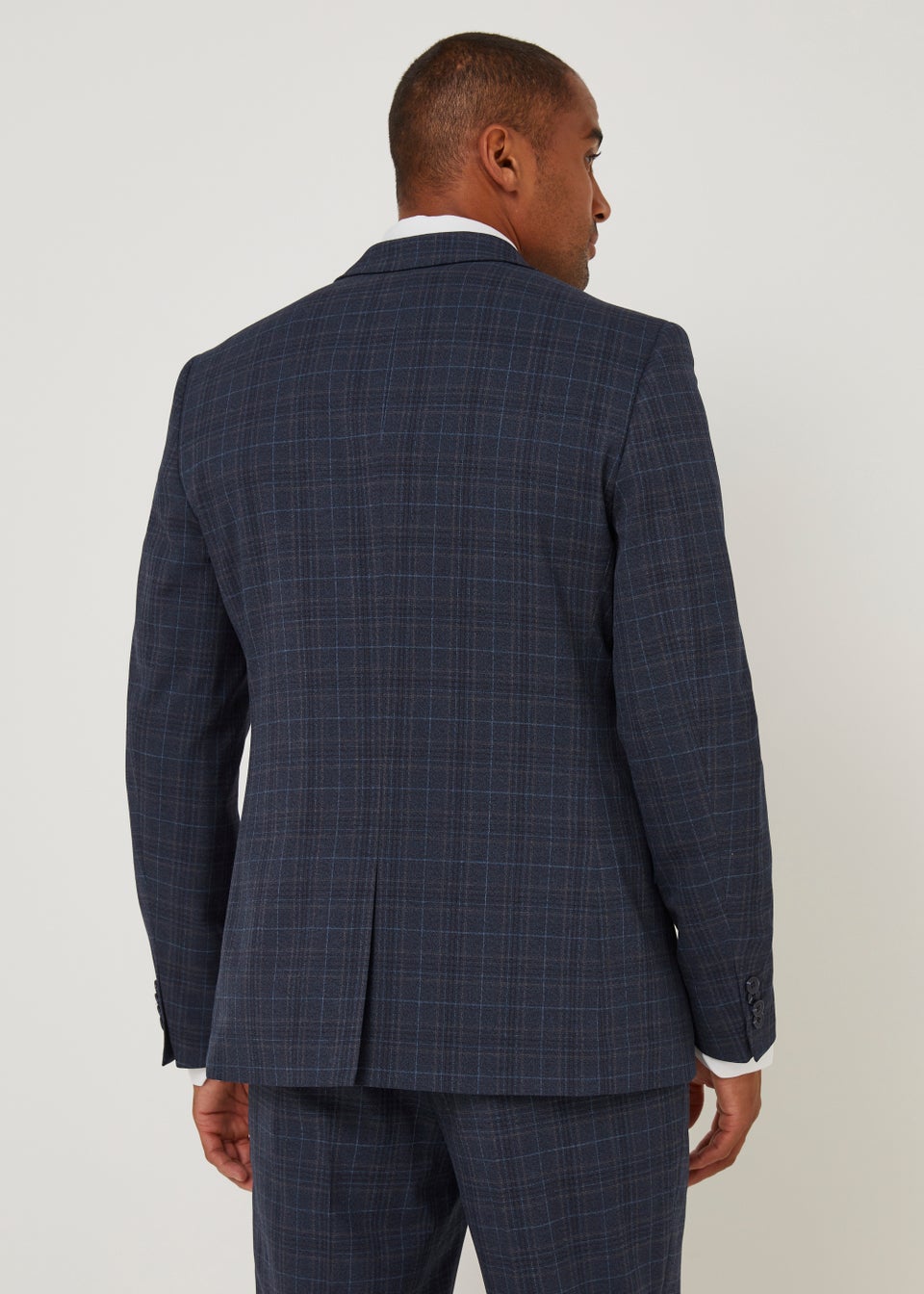 Taylor & Wright Hobbes Navy Check Slim Fit Suit Jacket - Matalan