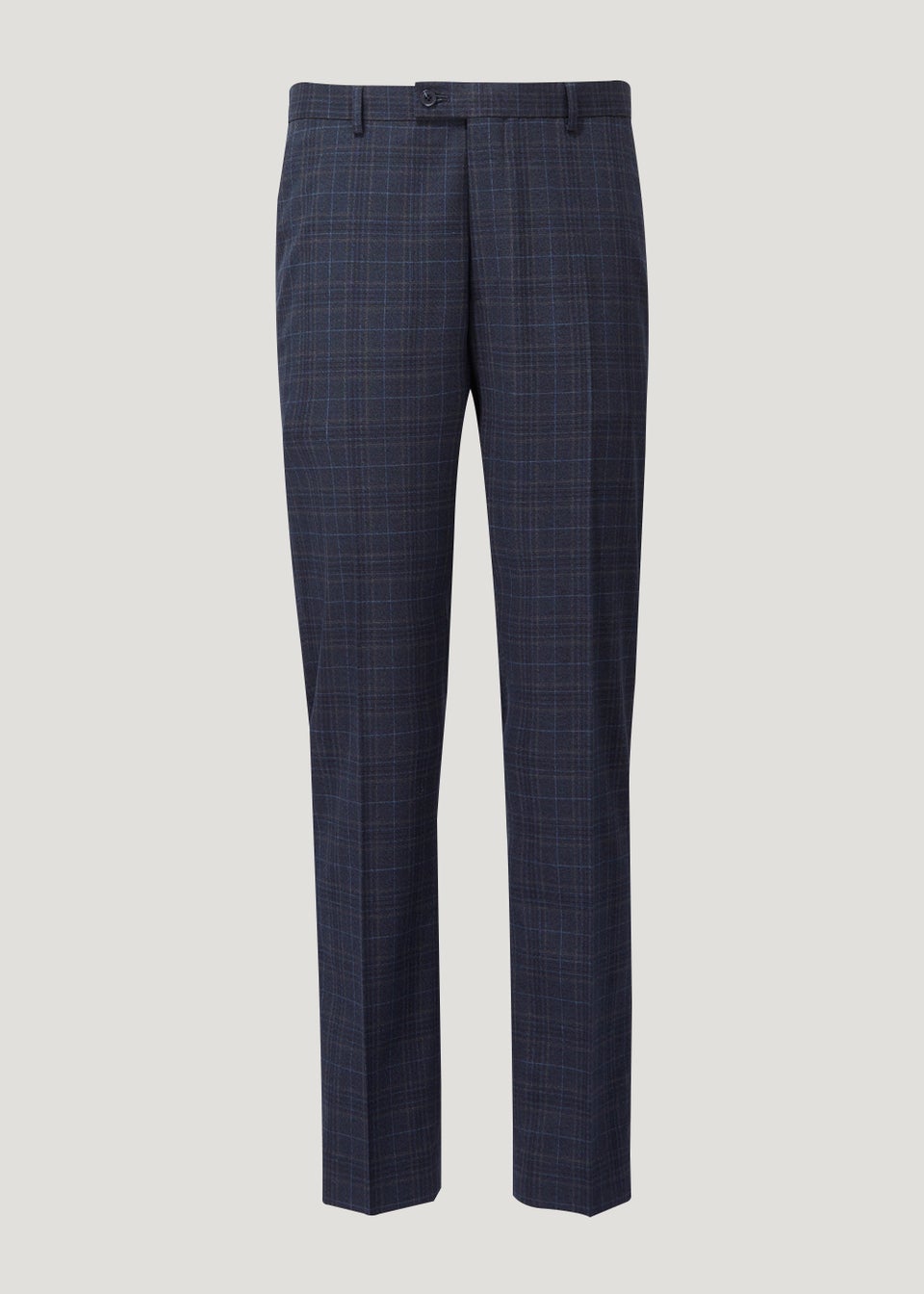 Taylor Wright Hobbes Navy Check Slim Fit Suit Trousers Matalan