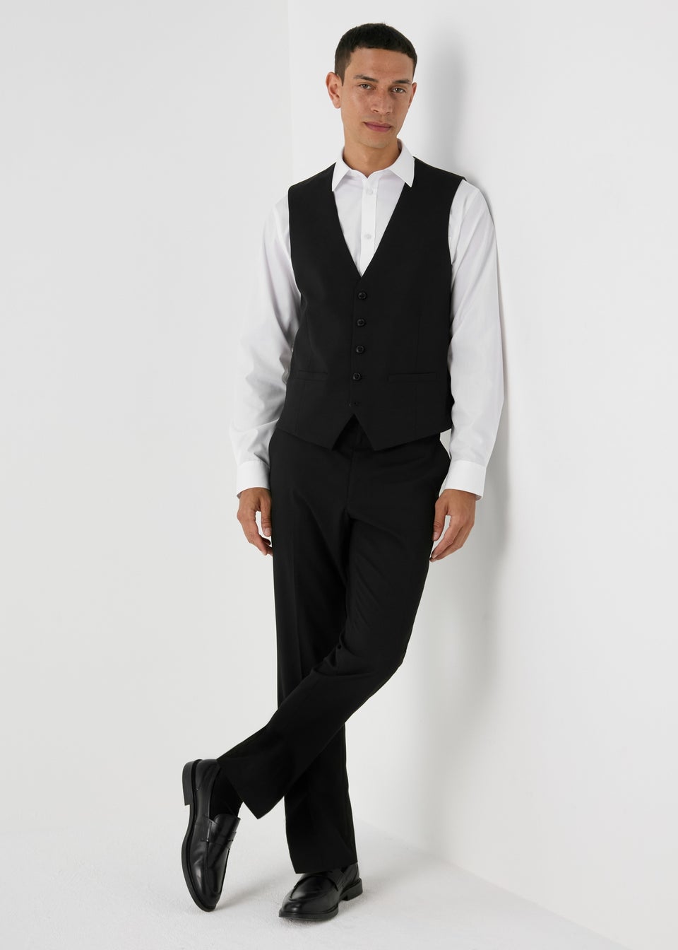 Taylor & Wright Black Tailored Fit Dinner Suit Trousers