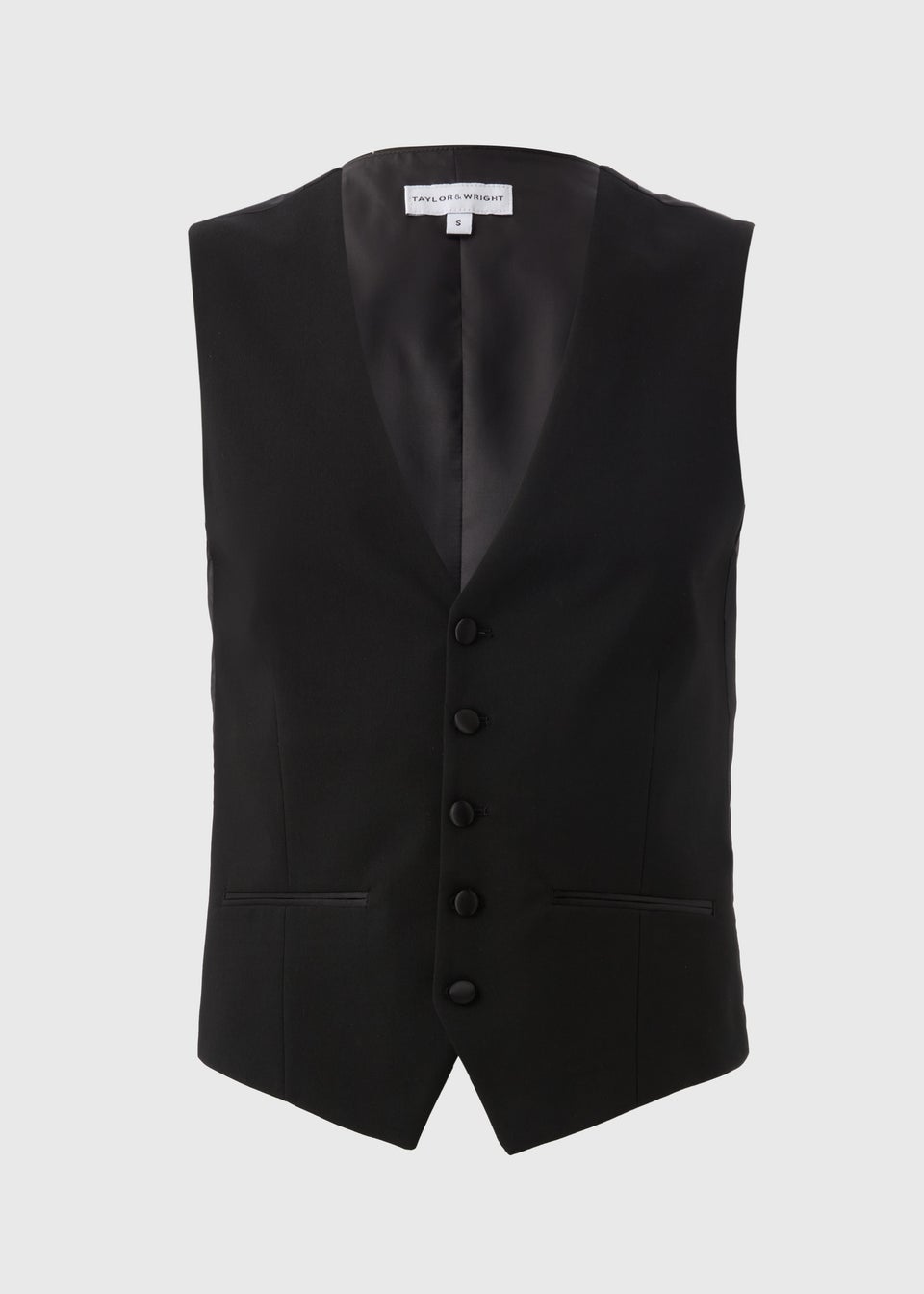 Taylor & Wright Black Dinner Waistcoat